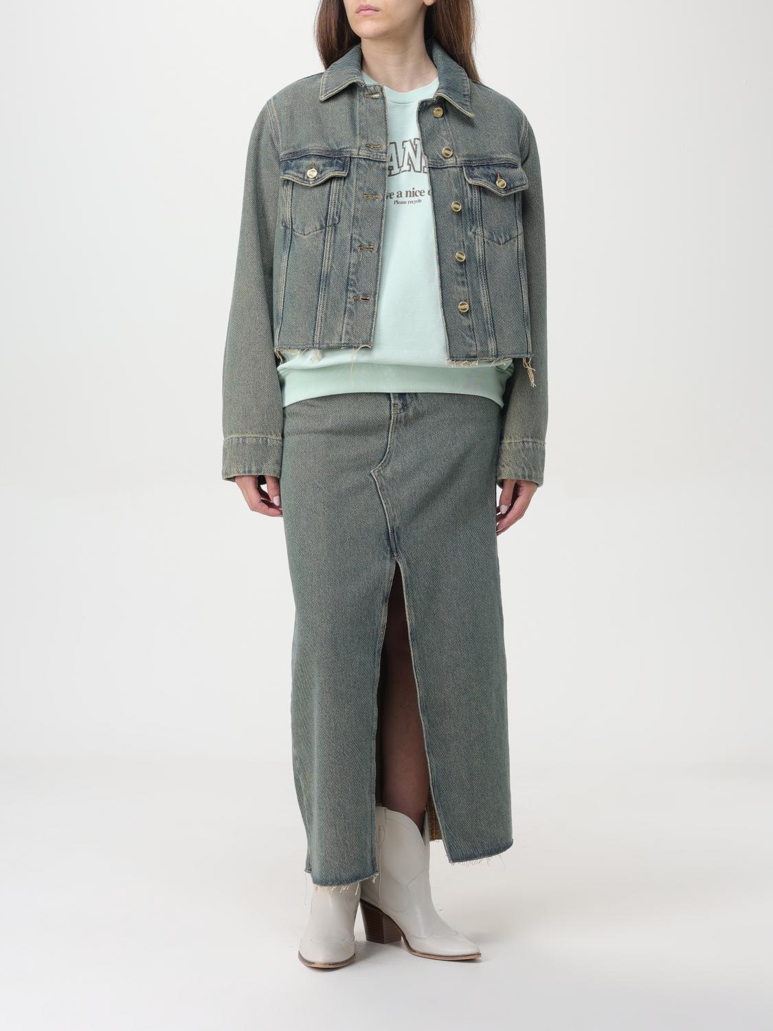 GANNI GIACCA: Giacca di jeans Ganni vintage, Blue - Img 2