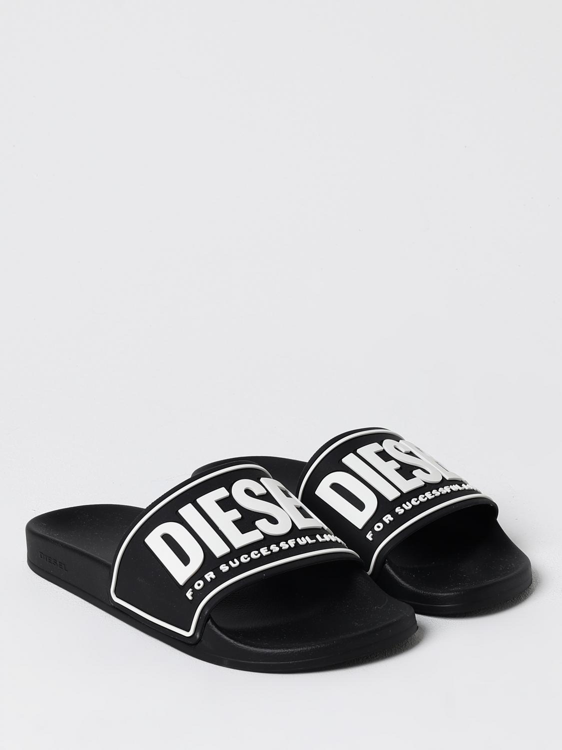 DIESEL SANDALI: Sliders Diesel in gomma, Nero 1 - Img 2