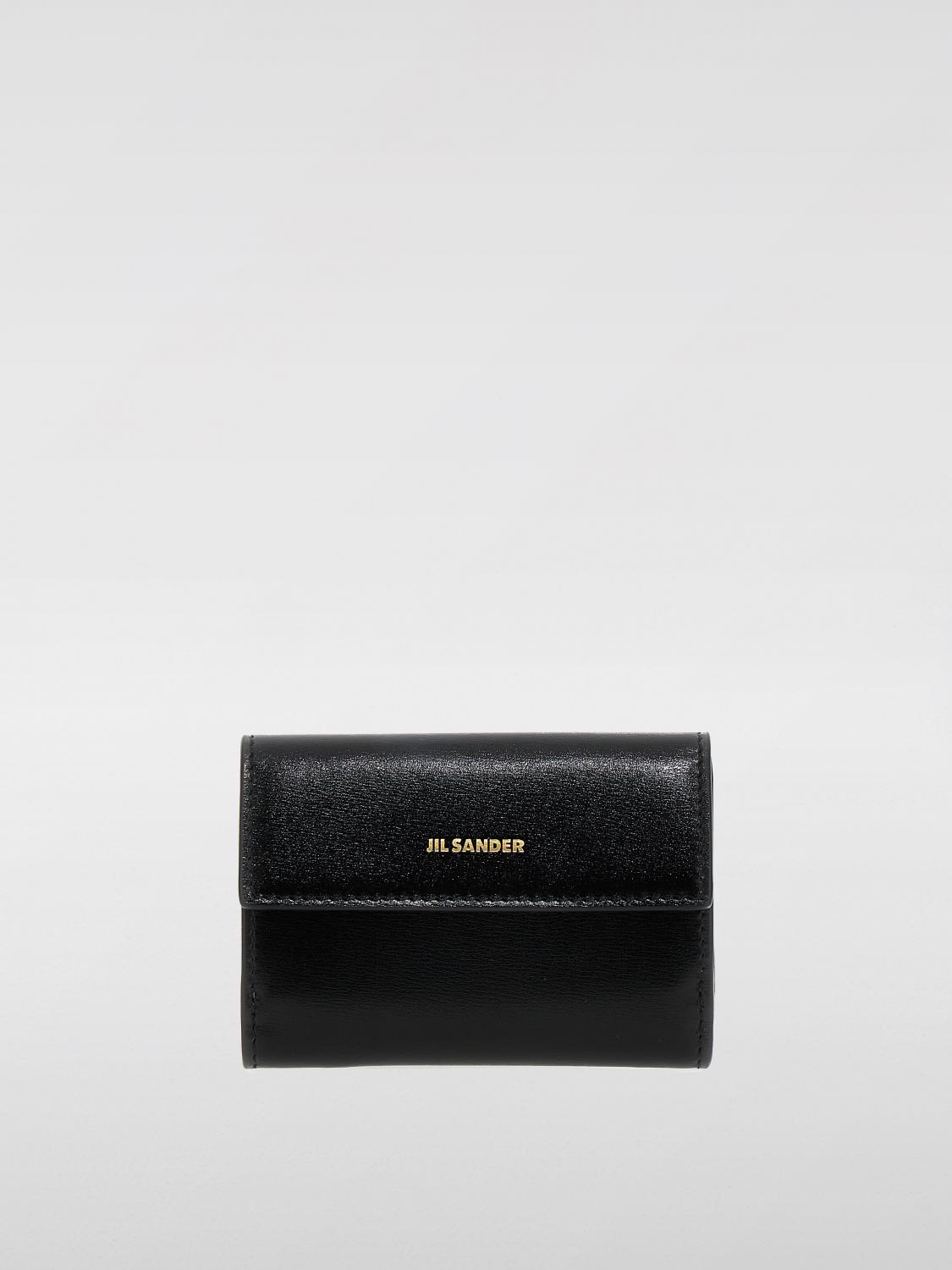 JIL SANDER PORTAFOGLIO: Portafoglio mini ripiegabile in pelle Jil Sander, Nero - Img 1