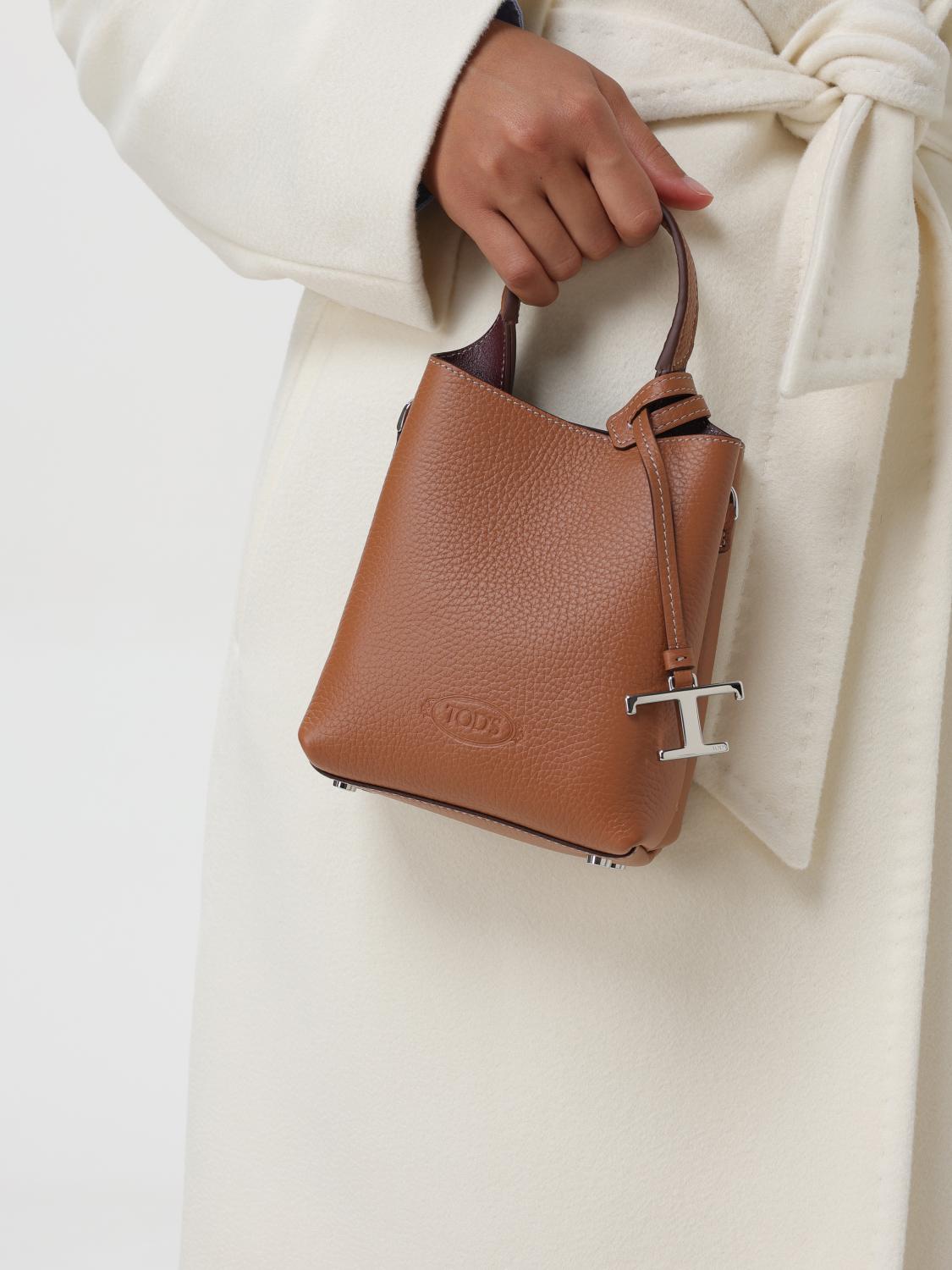 TOD'S BORSA MINI: Borsa Tod's in pelle a grana , Marrone - Img 2