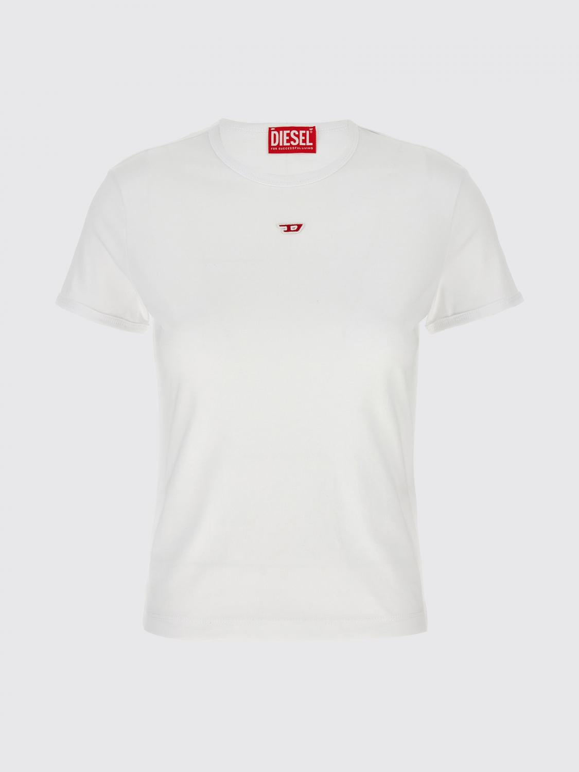 DIESEL CAMISETA: Camiseta mujer Diesel, Blanco - Img 1