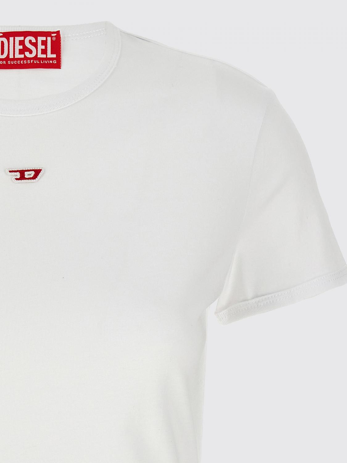 DIESEL CAMISETA: Camiseta mujer Diesel, Blanco - Img 3