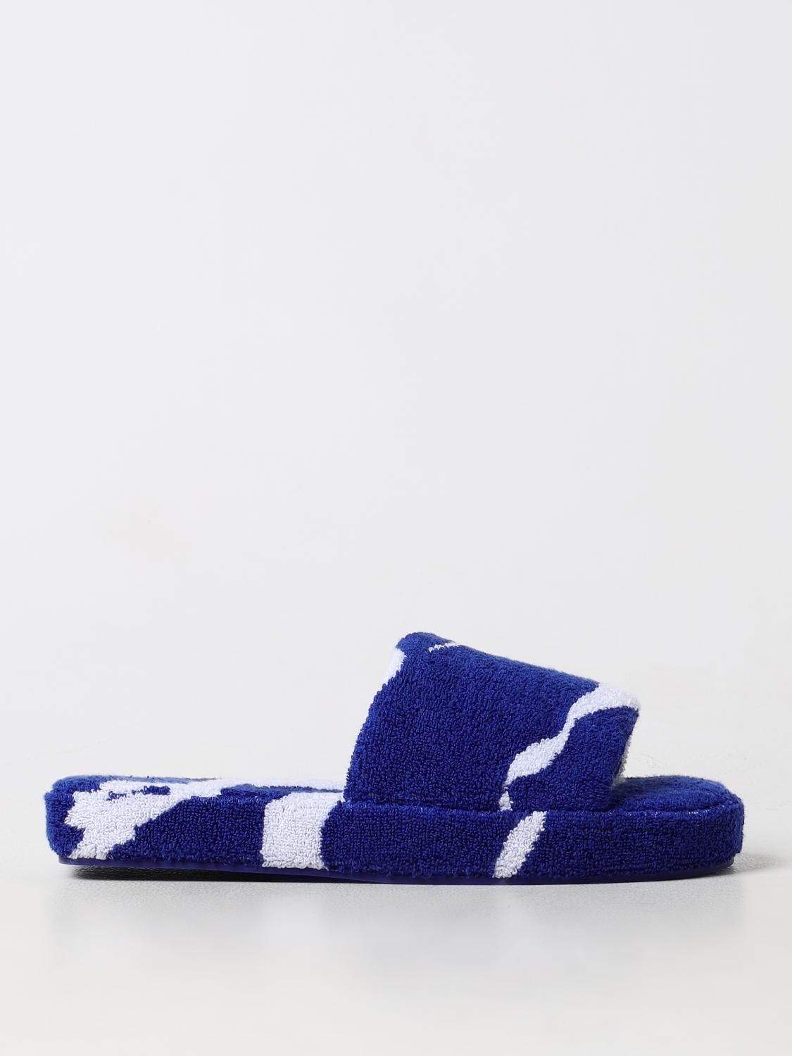 BURBERRY SANDALS: Sandals men Burberry, Blue - Img 1