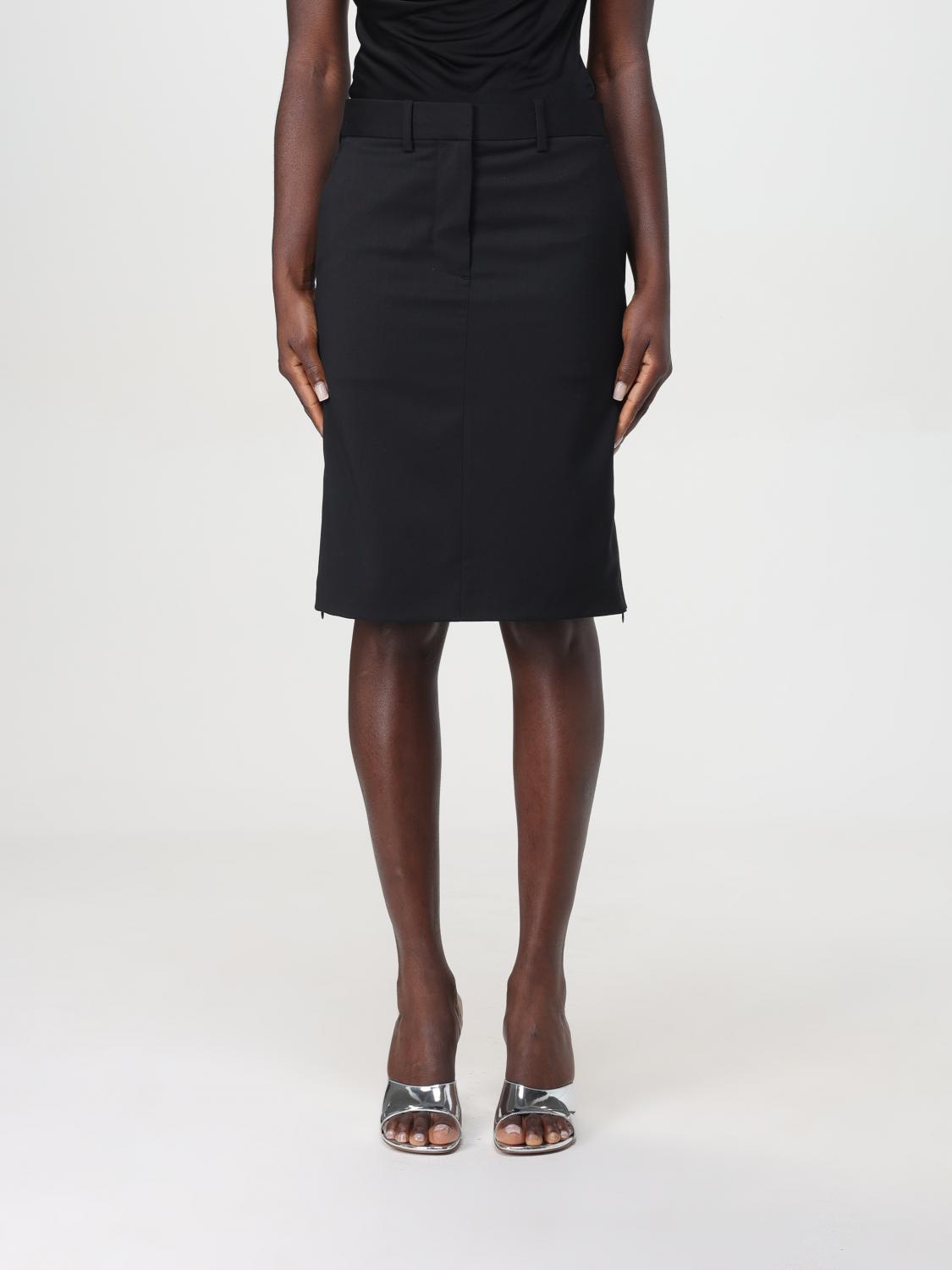 HELMUT LANG GONNA: Gonna Helmut Lang in lana vergine , Nero - Img 1