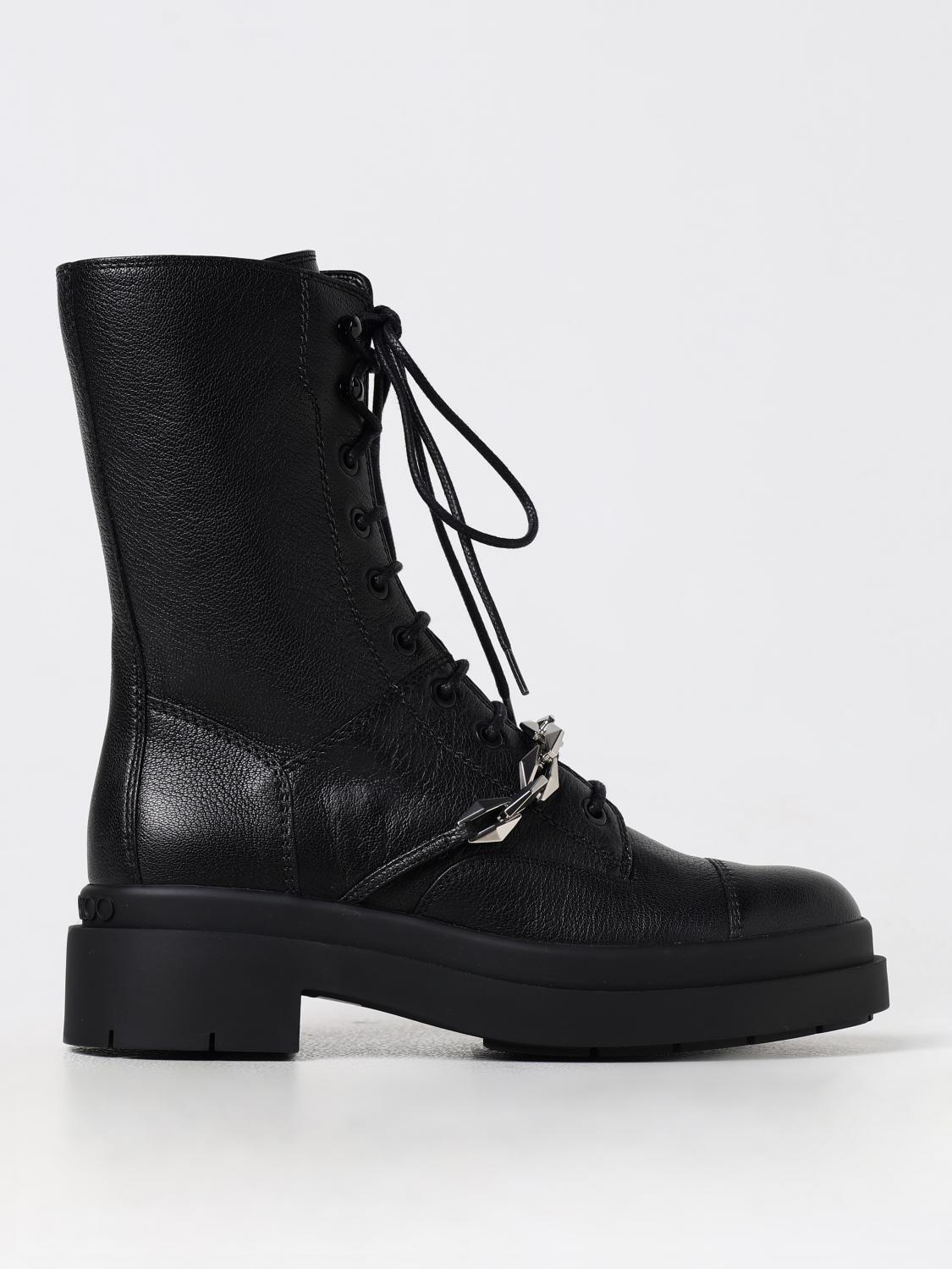 JIMMY CHOO FLACHE STIEFELETTEN: Flache stiefeletten damen Jimmy Choo, Schwarz - Img 1