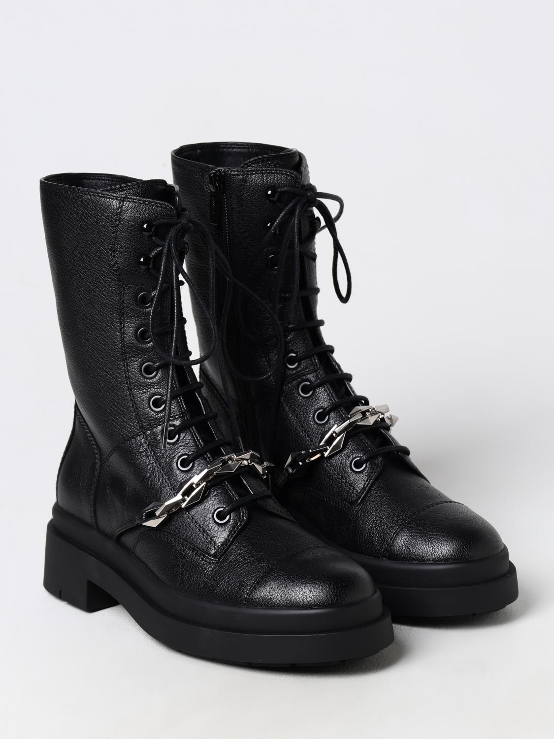 JIMMY CHOO FLACHE STIEFELETTEN: Flache stiefeletten damen Jimmy Choo, Schwarz - Img 2