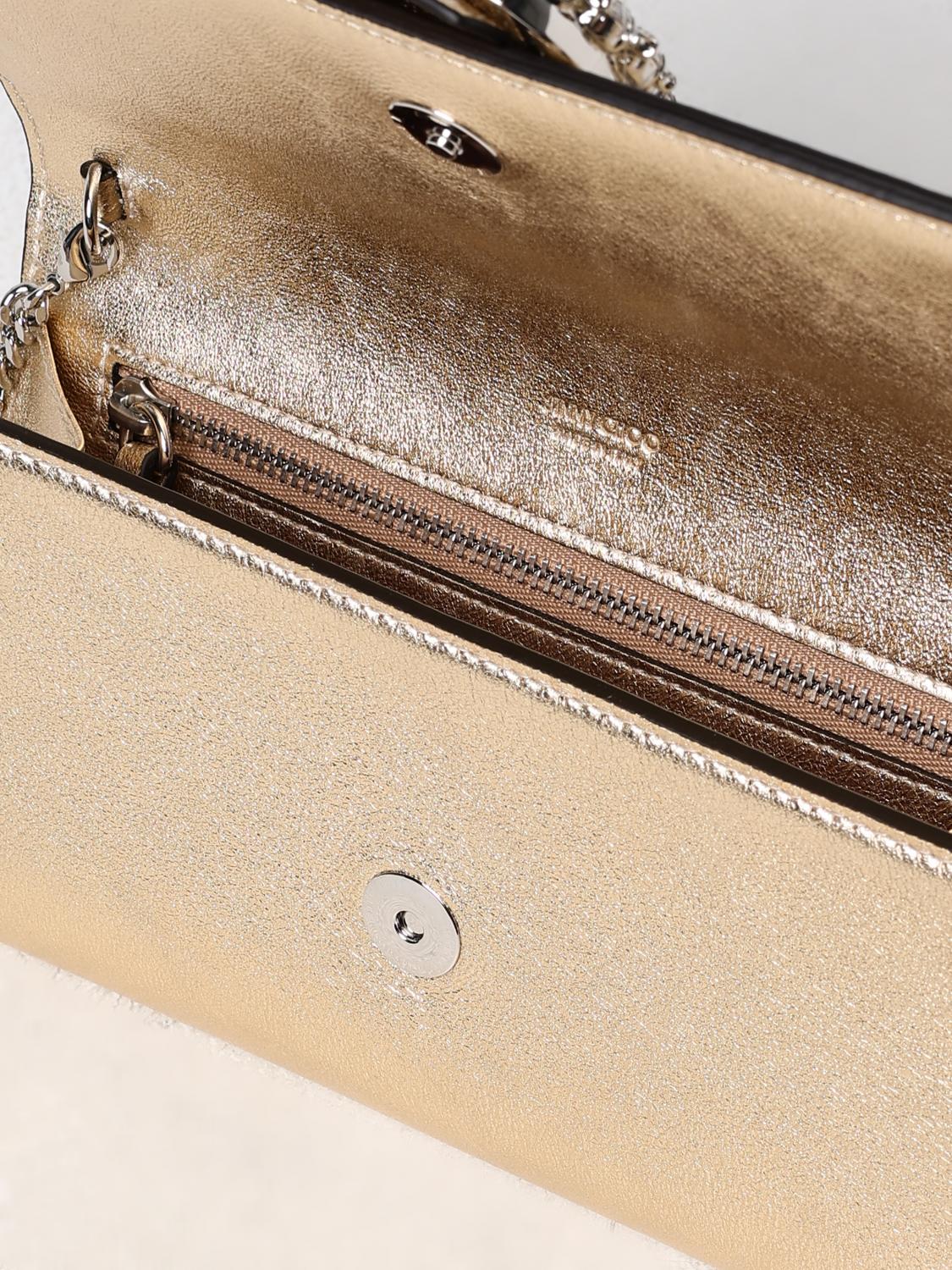 Jimmy Choo Clutch woman - Gold | WALLETW/CHAINTAQ | GIGLIO.COM
