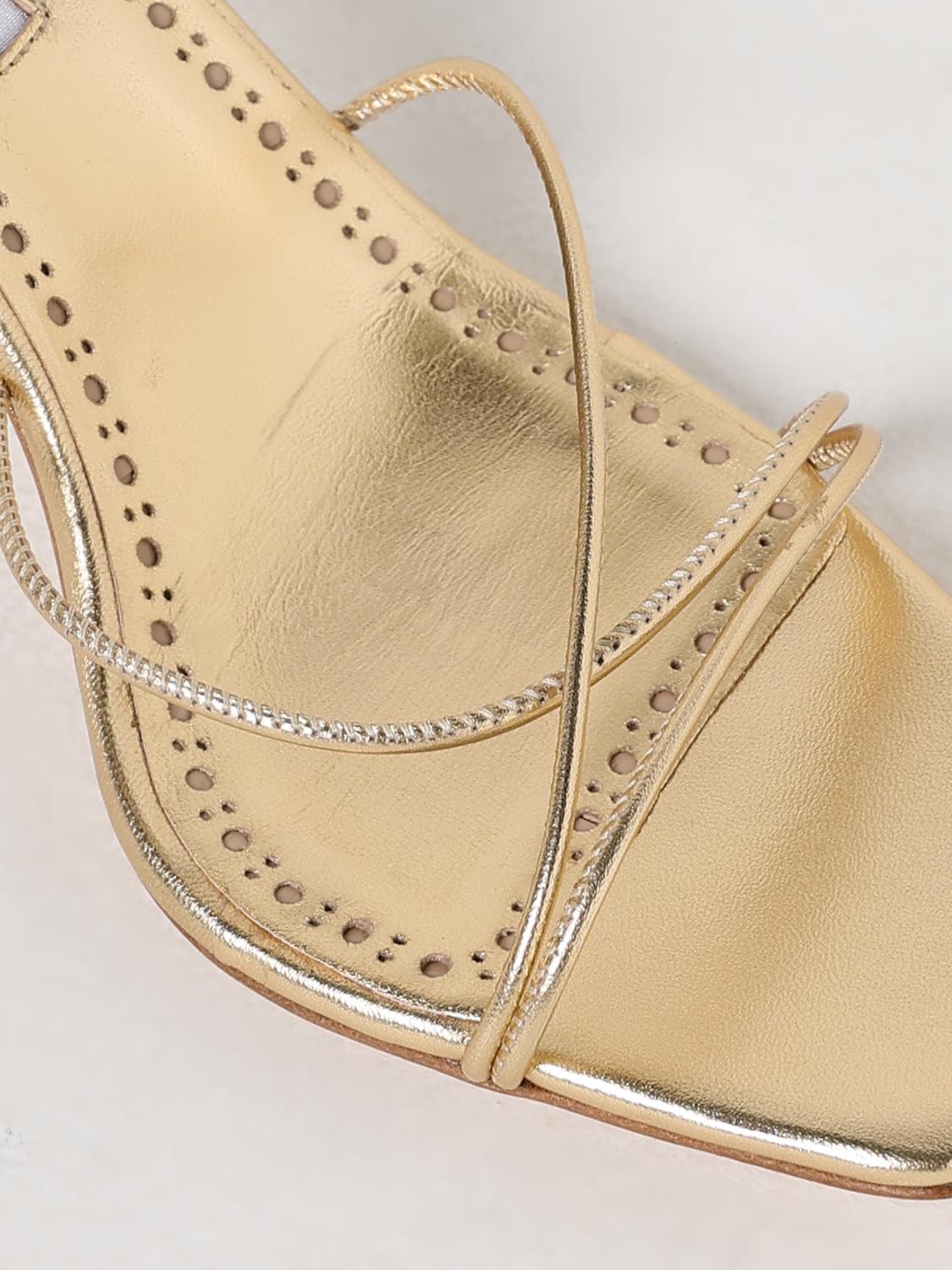 Manolo Blahnik フラットサンダル レディース - ゴールド | 2241736 