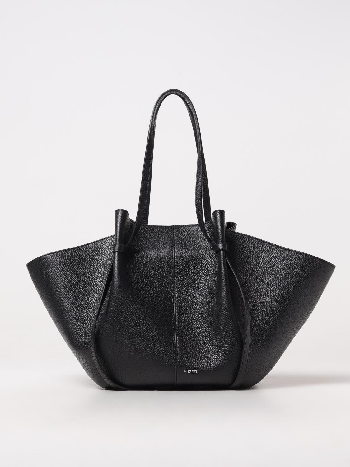 YUZEFI BORSA TOTE: Borsa Mochi Yuzefi in pelle a grana , Nero - Img 1