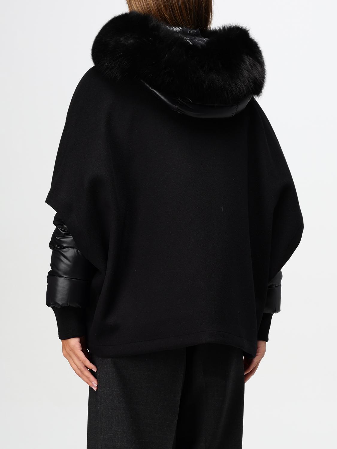 MOORER JACKET: Moorer down jacket with cape and hood with fur, Black - Img 2