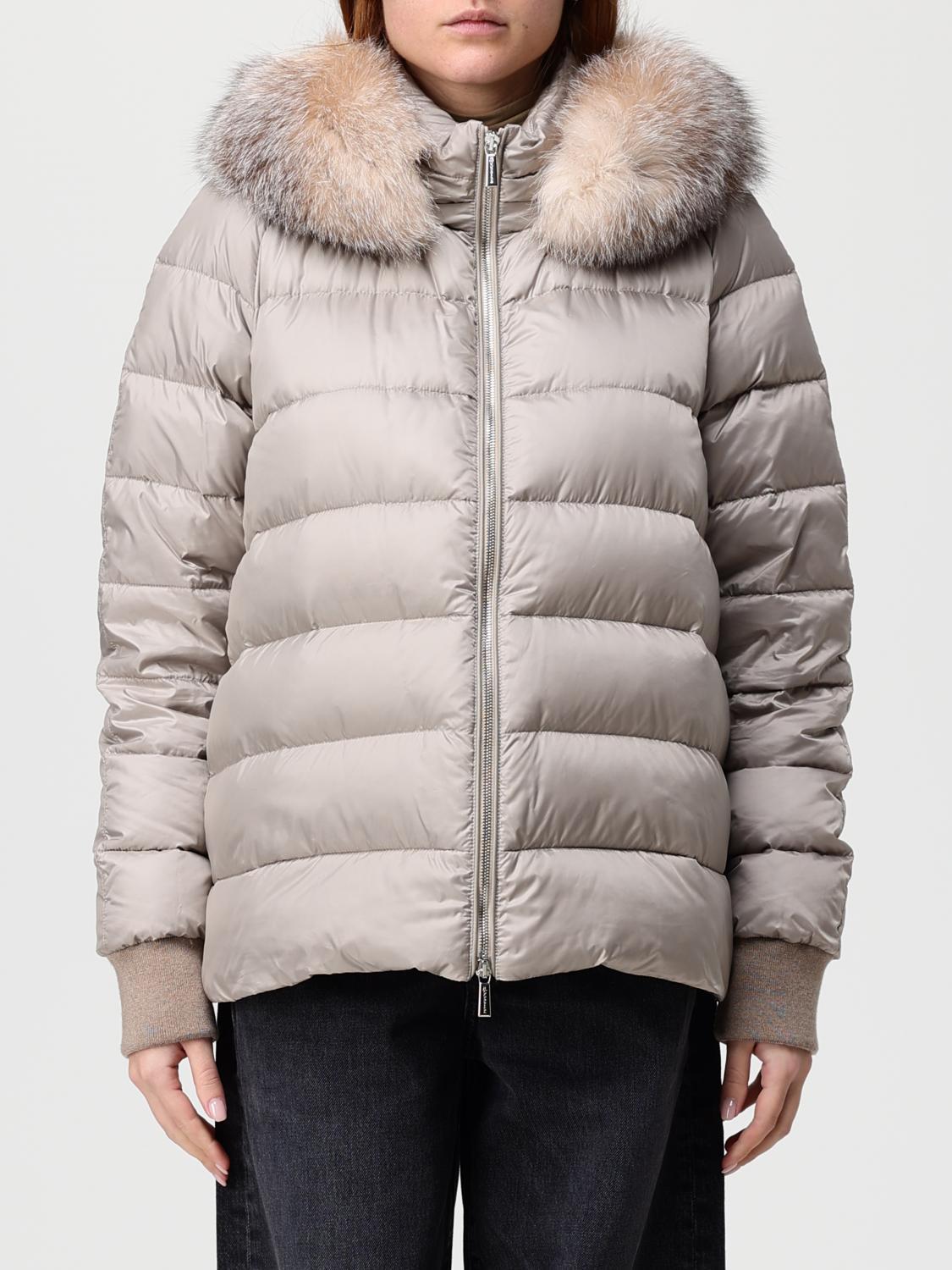 MOORER JACKET: Moorer down jacket with cape and hood with fur, Brown - Img 5
