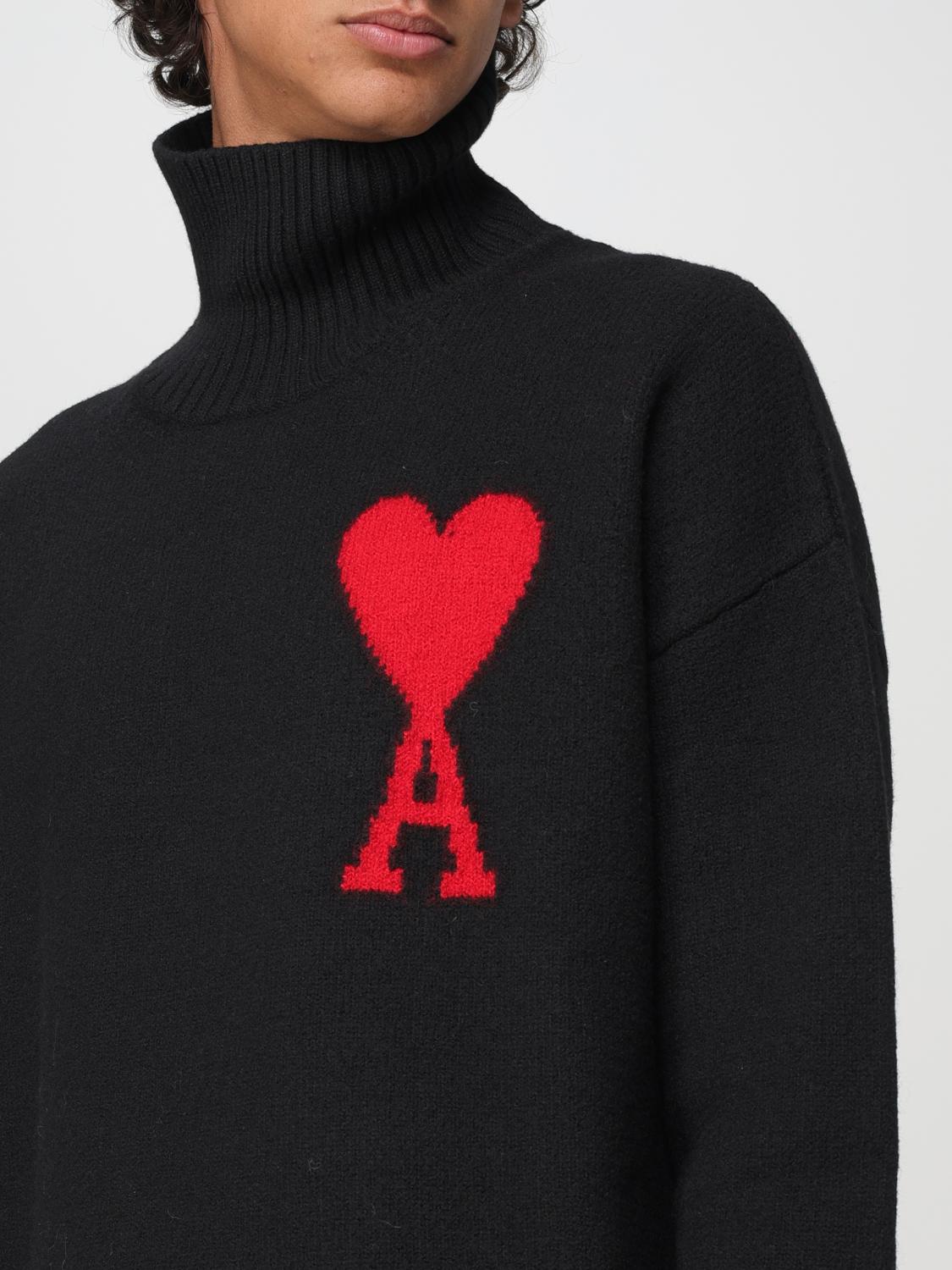 AMI PARIS PULLOVER: Pullover herren Ami Paris, Schwarz - Img 3