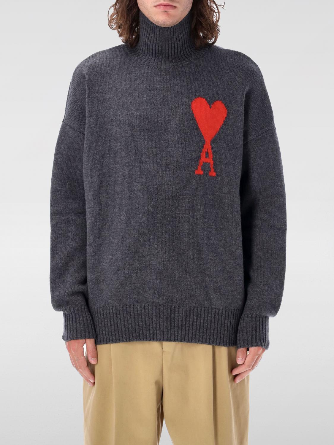 AMI PARIS PULLOVER: Pullover herren Ami Paris, Grau - Img 1