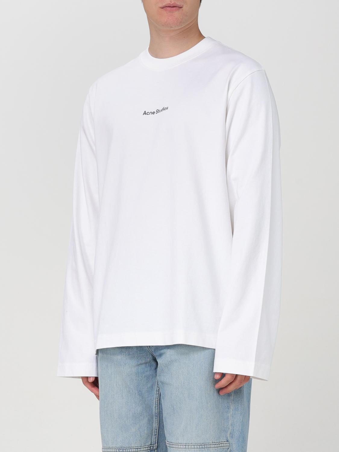 Acne Studios long-sleeve t-shirt with mini logo - White | CL0270