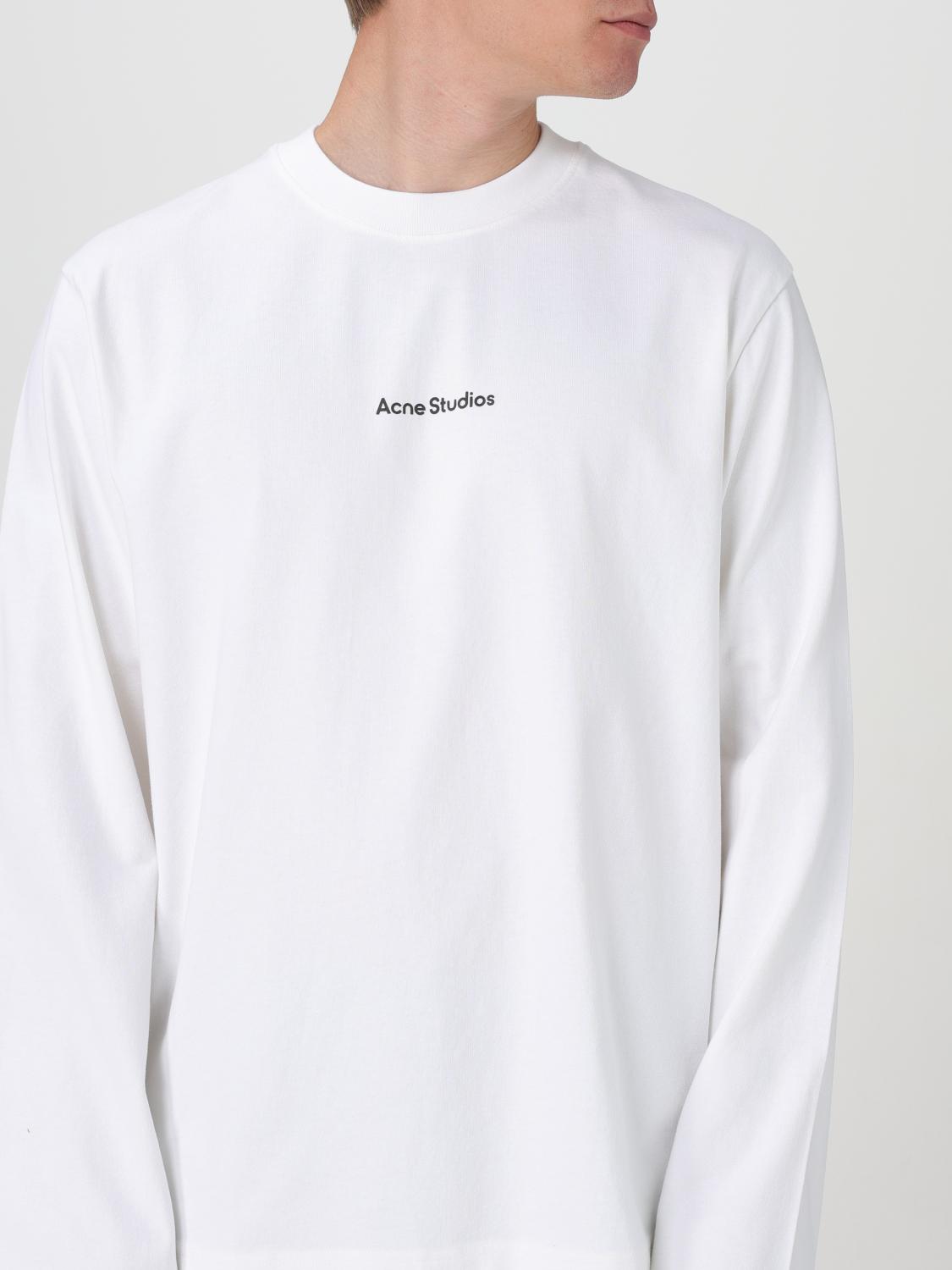 ACNE STUDIOS long sleeve t shirt with mini logo White Acne Studios sweater CL0270 online at GIGLIO.COM