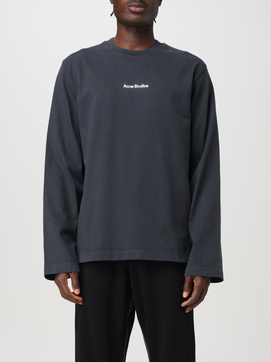 Acne Studios long-sleeve t-shirt with mini logo - Black | CL0270