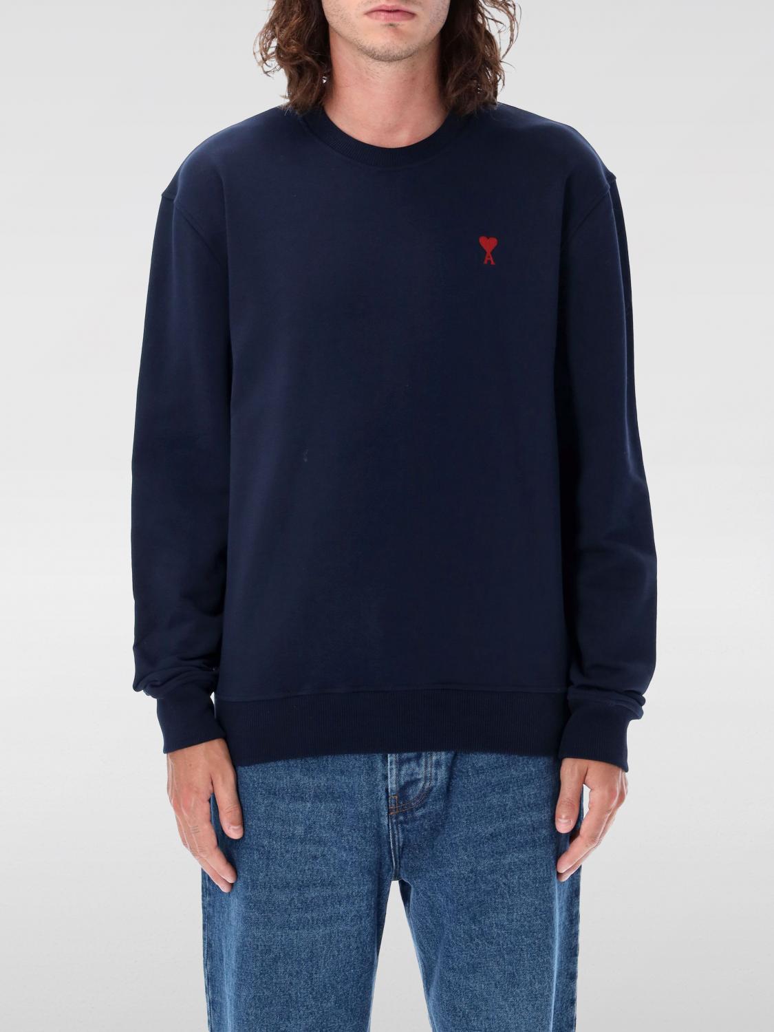AMI PARIS SUDADERA: Sudadera hombre Ami Paris, Azul Oscuro - Img 1