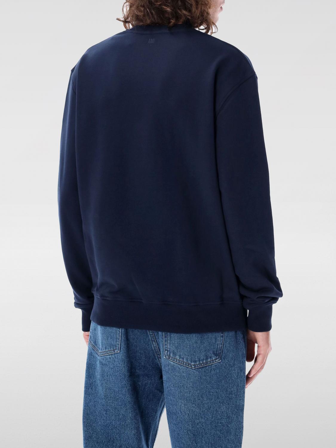 AMI PARIS SUDADERA: Sudadera hombre Ami Paris, Azul Oscuro - Img 2
