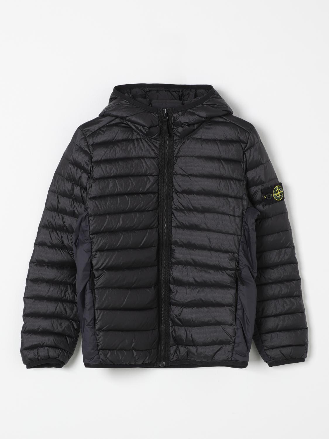 STONE ISLAND JUNIOR 재킷: 재킷 남아 Stone Island Junior, 블랙 - Img 1