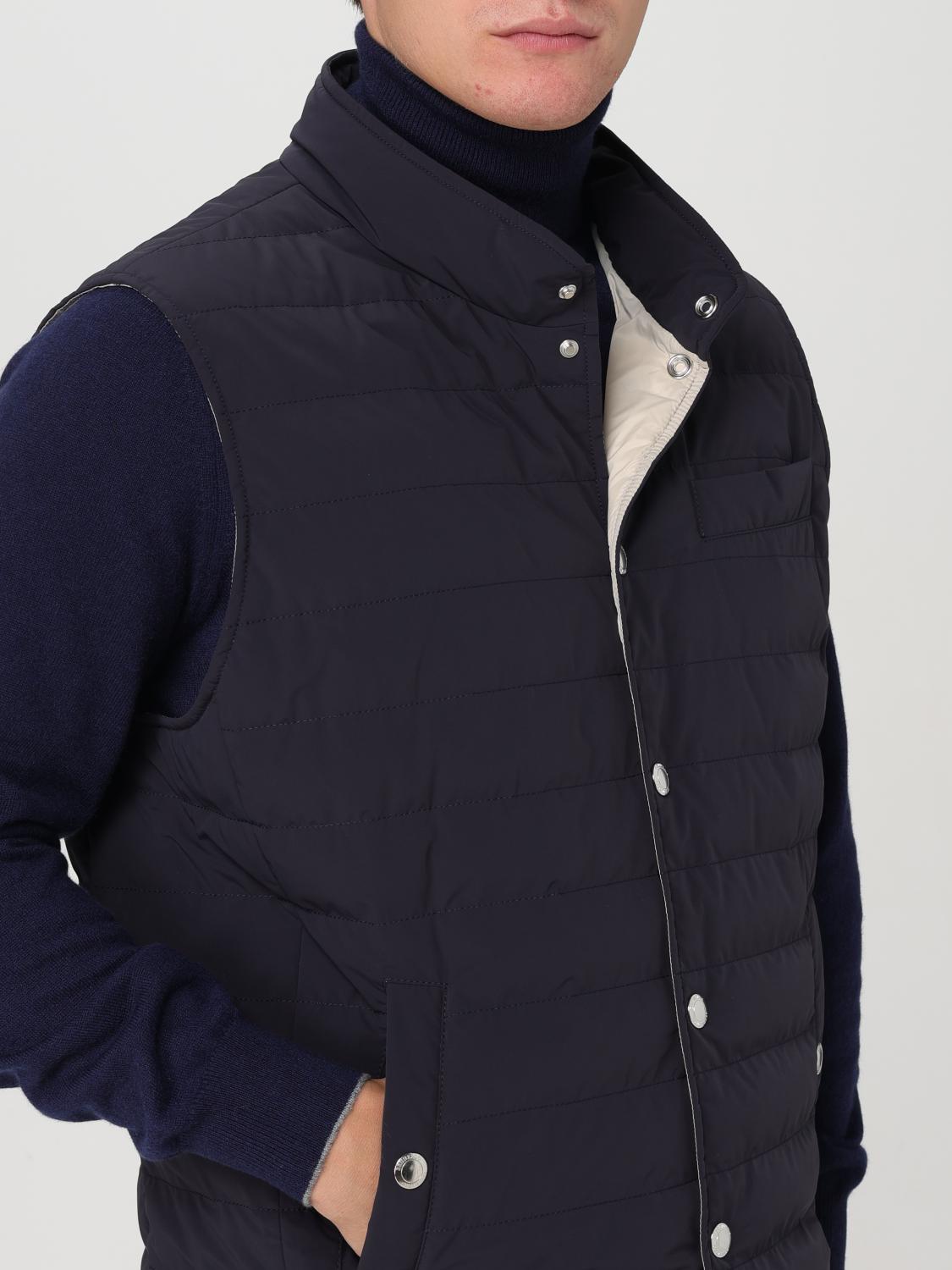 BRUNELLO CUCINELLI SUIT VEST: Jacket men Brunello Cucinelli, Blue - Img 5