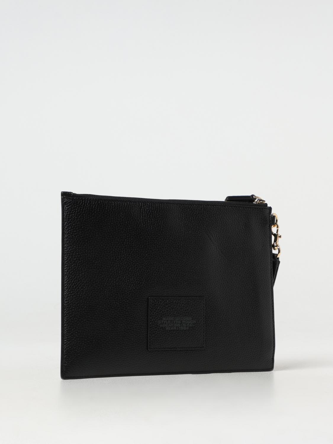 MARC JACOBS CLUTCH: Clutch The Large Pouch Marc Jacobs in pelle a grana , Nero - Img 2