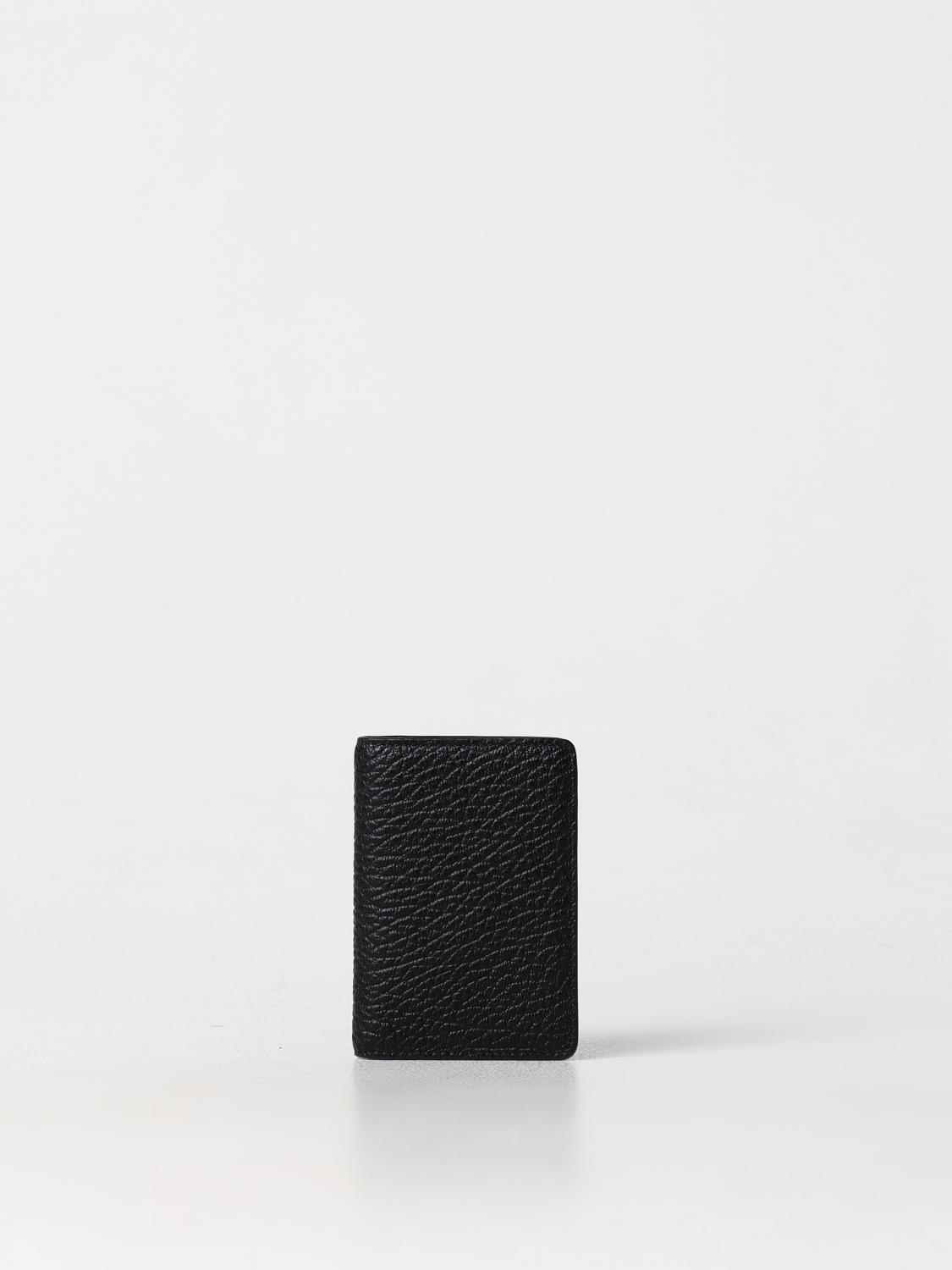 MAISON MARGIELA PORTAFOGLIO: Portacarte di credito Maison Margiela in pelle a grana , Nero - Img 1