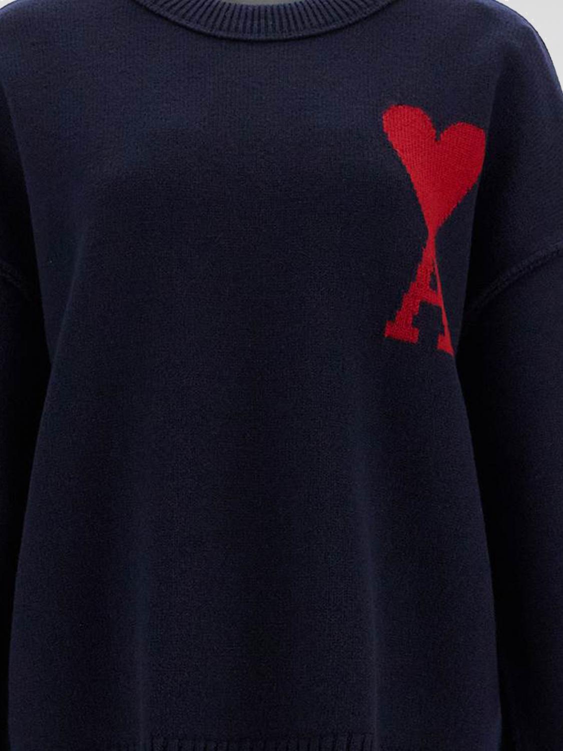 AMI PARIS JERSEY: Jersey mujer Ami Paris, Azul Marino - Img 3