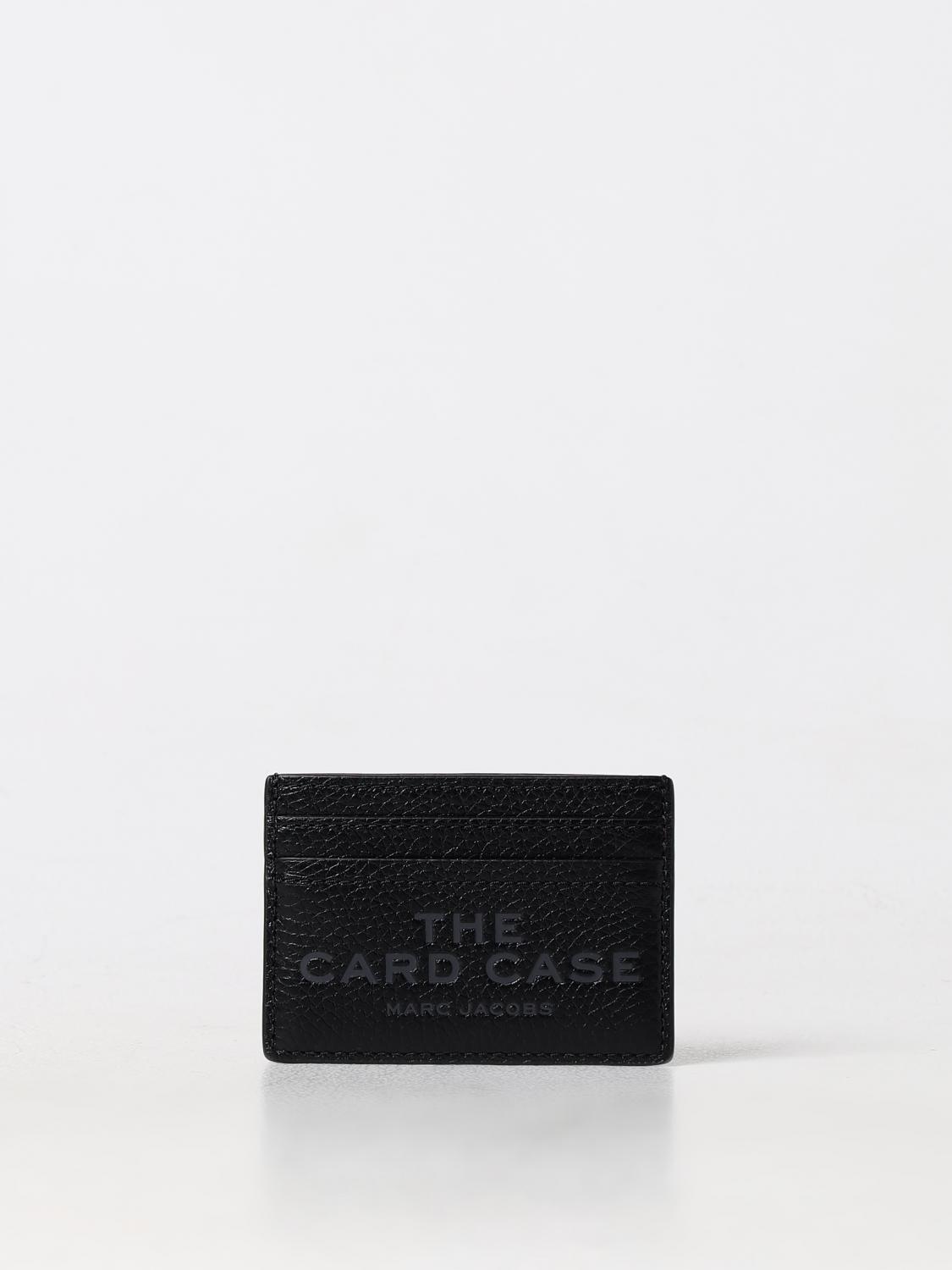 MARC JACOBS PORTAFOGLIO: Portacarte di credito The Card Case Marc Jacobs in pelle a grana , Nero - Img 1