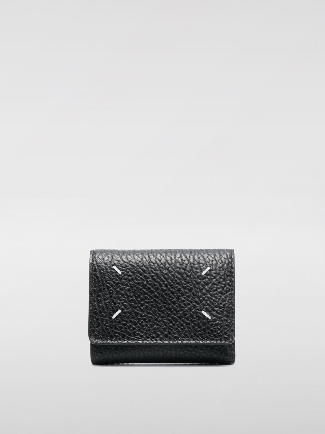 MAISON MARGIELA 財布: Maison Margiela グレインレザーウォレット, ブラック - Img 1