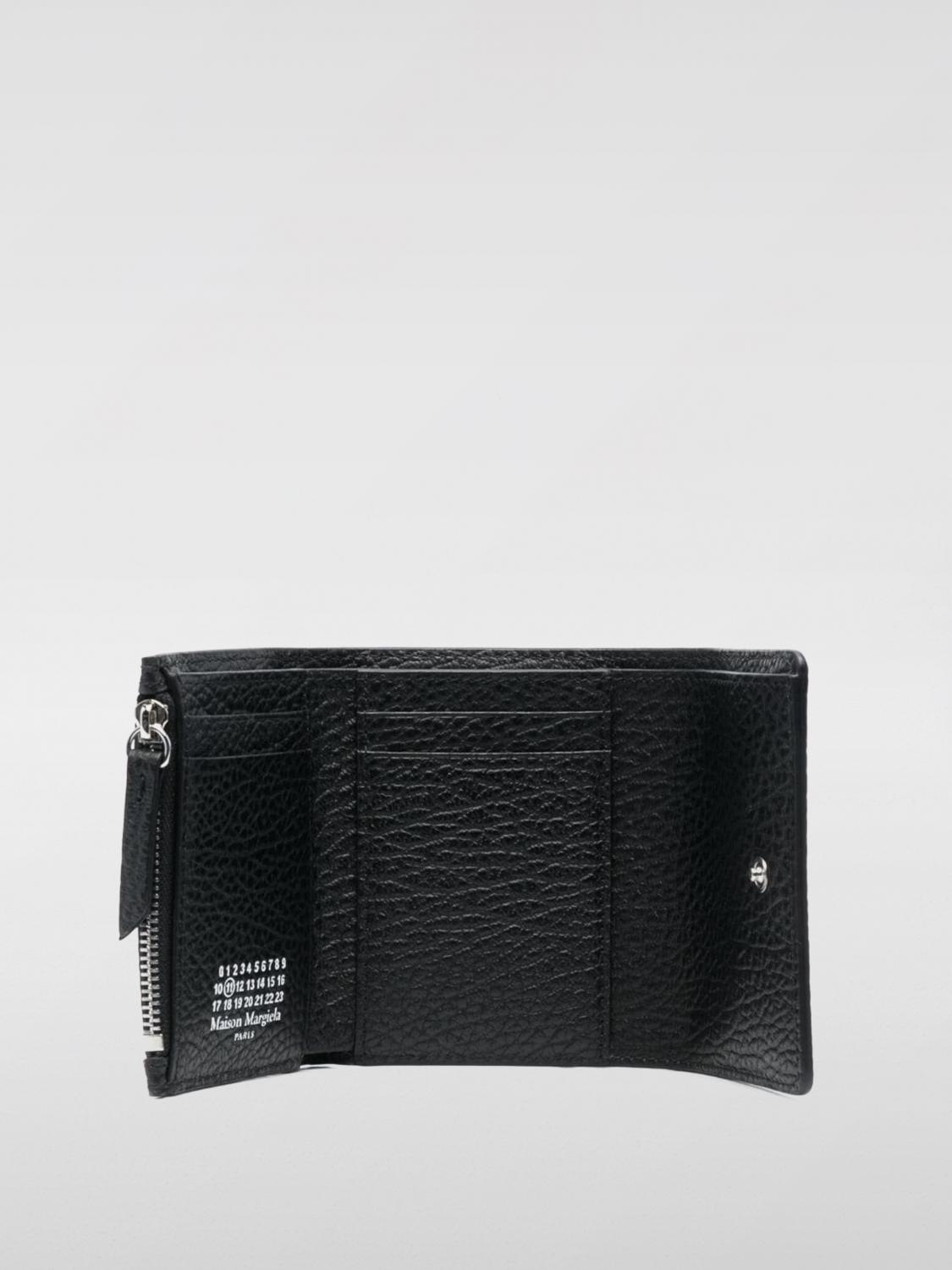 MAISON MARGIELA 財布: Maison Margiela グレインレザーウォレット, ブラック - Img 2