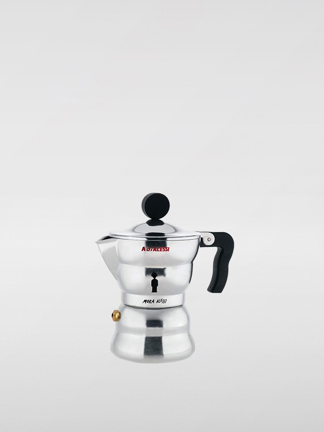 ALESSI TE E CAFFÈ: Caffettiera Alessi in alluminio e resina termoplastica , Alluminio - Img 1