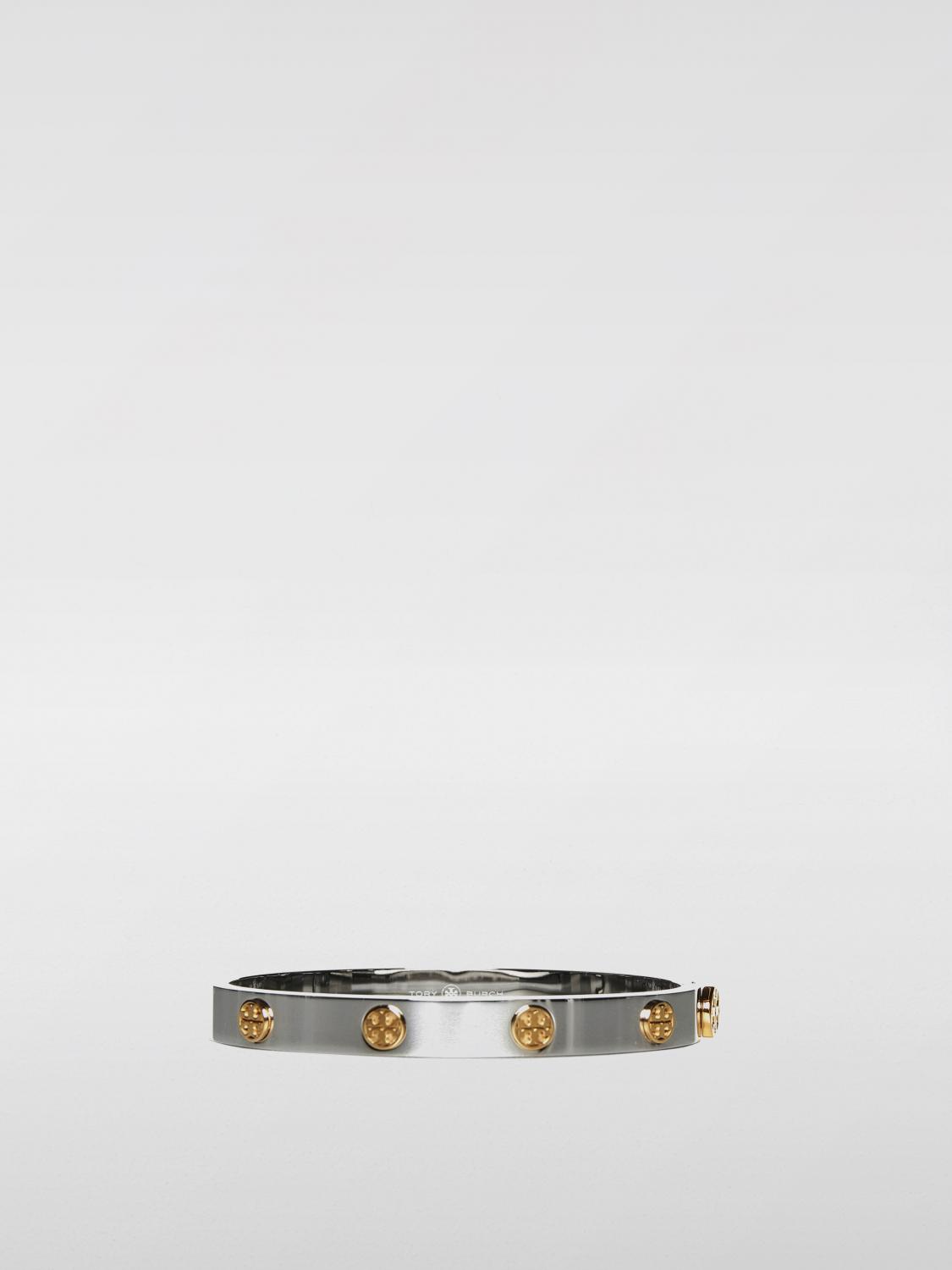 TORY BURCH GIOIELLO: Bracciale Miller Tory Burch in ottone , Argento - Img 1