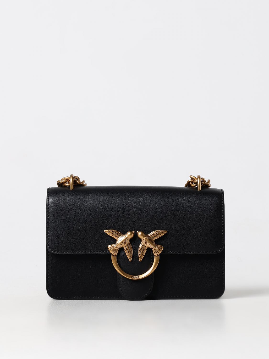 PINKO BORSA MINI: Borsa Love One Pinko in pelle , Nero - Img 1