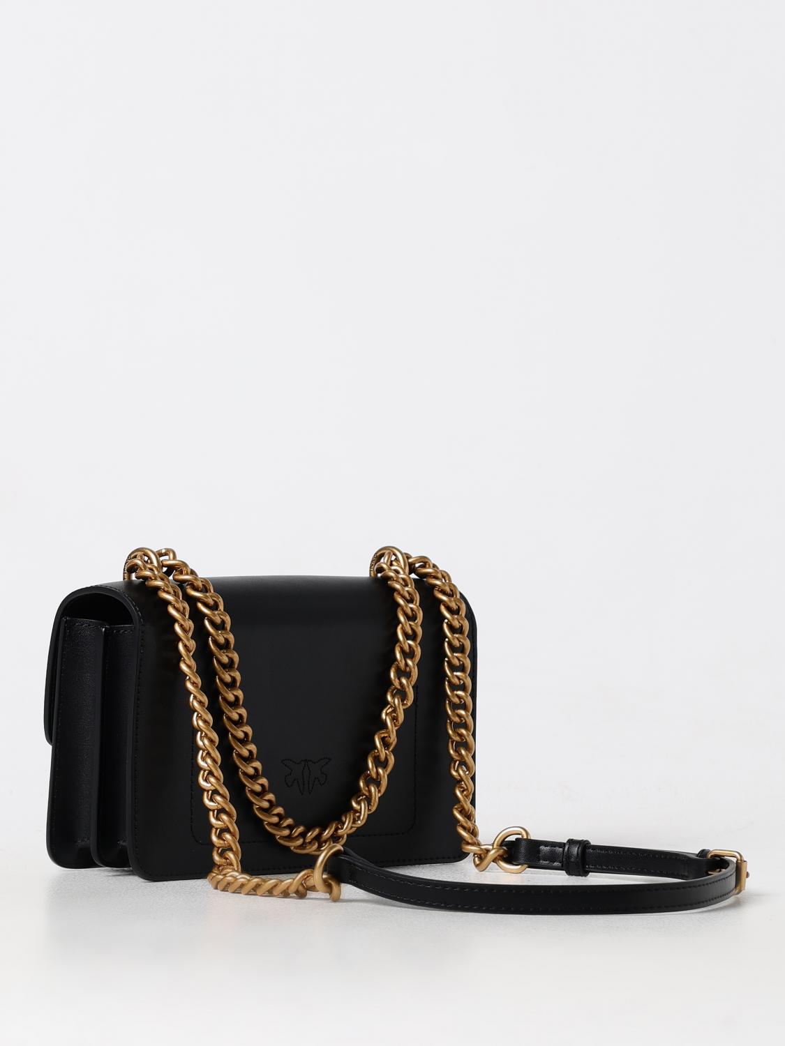 PINKO BORSA MINI: Borsa Love One Pinko in pelle , Nero - Img 2