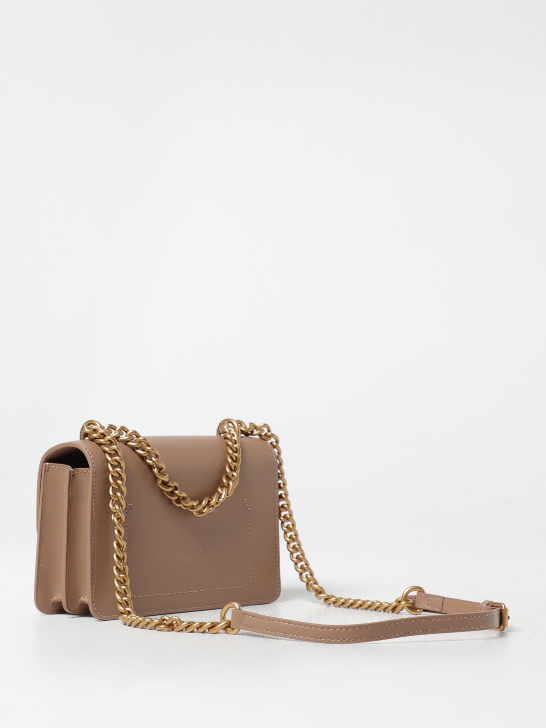 PINKO BORSA MINI: Borsa Love One Pinko in pelle , Biscotto - Img 2