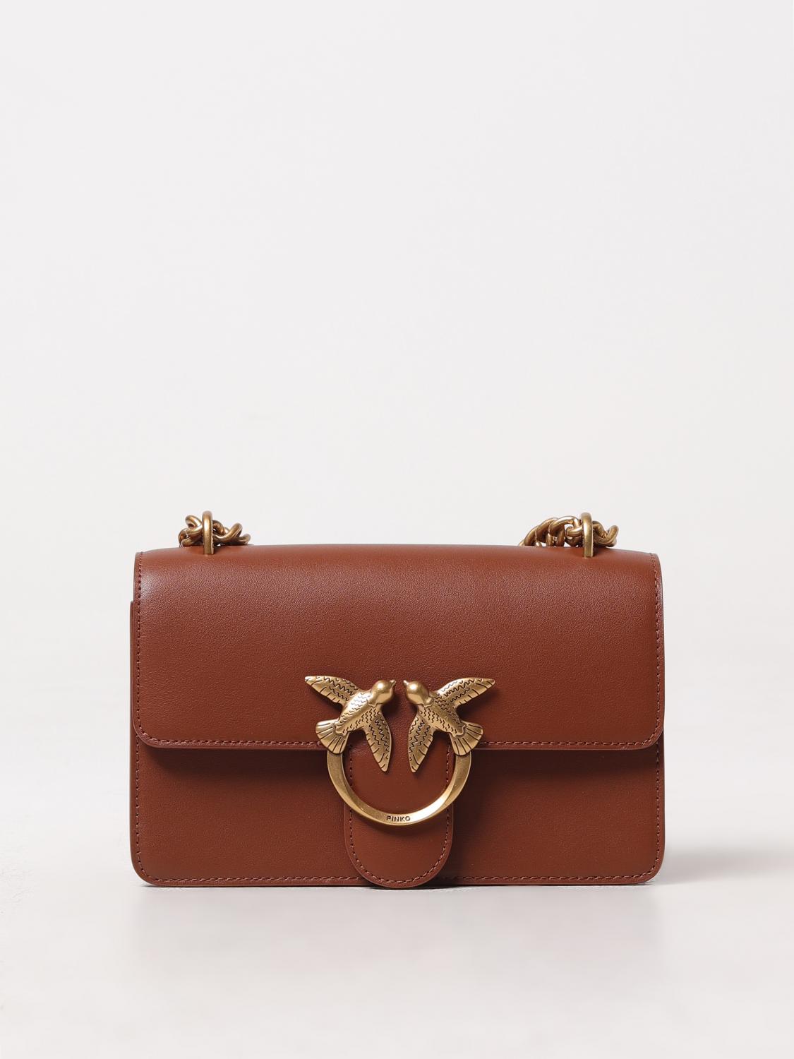 PINKO BORSA MINI: Borsa Love One Pinko in pelle , Cuoio - Img 1
