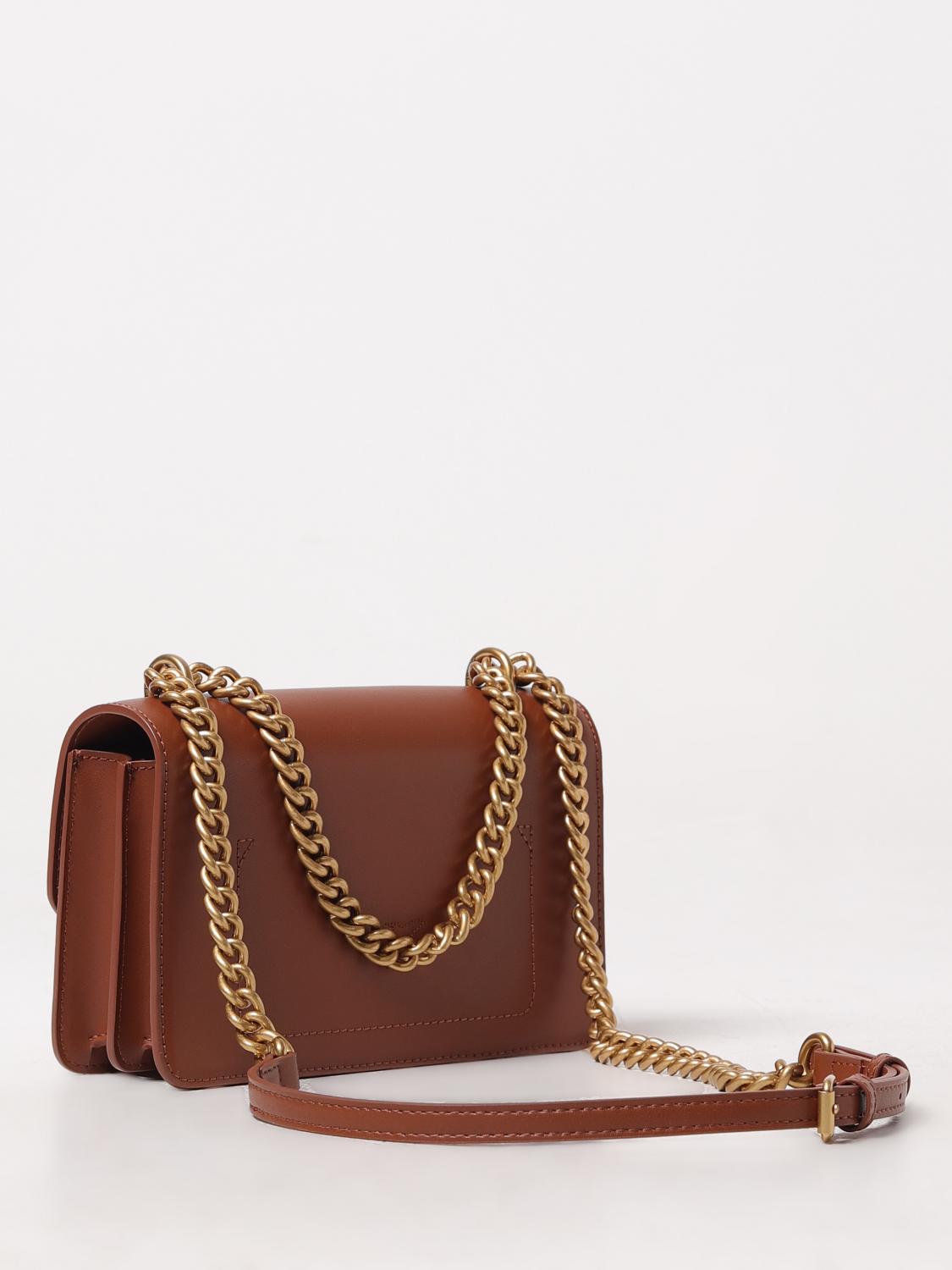 PINKO BORSA MINI: Borsa Love One Pinko in pelle , Cuoio - Img 2