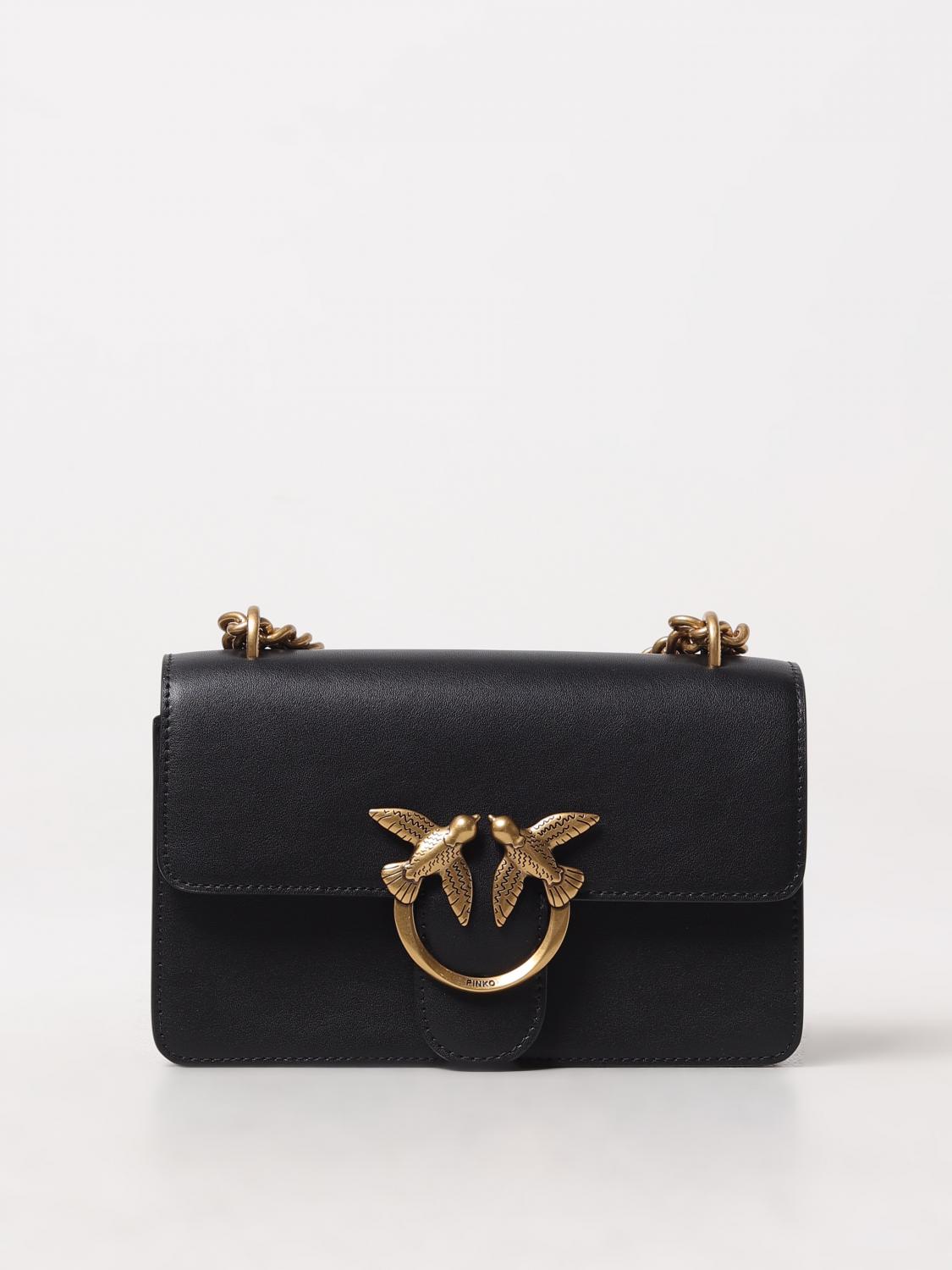 PINKO BORSA MINI: Borsa Love One Pinko in pelle , Nero 1 - Img 1