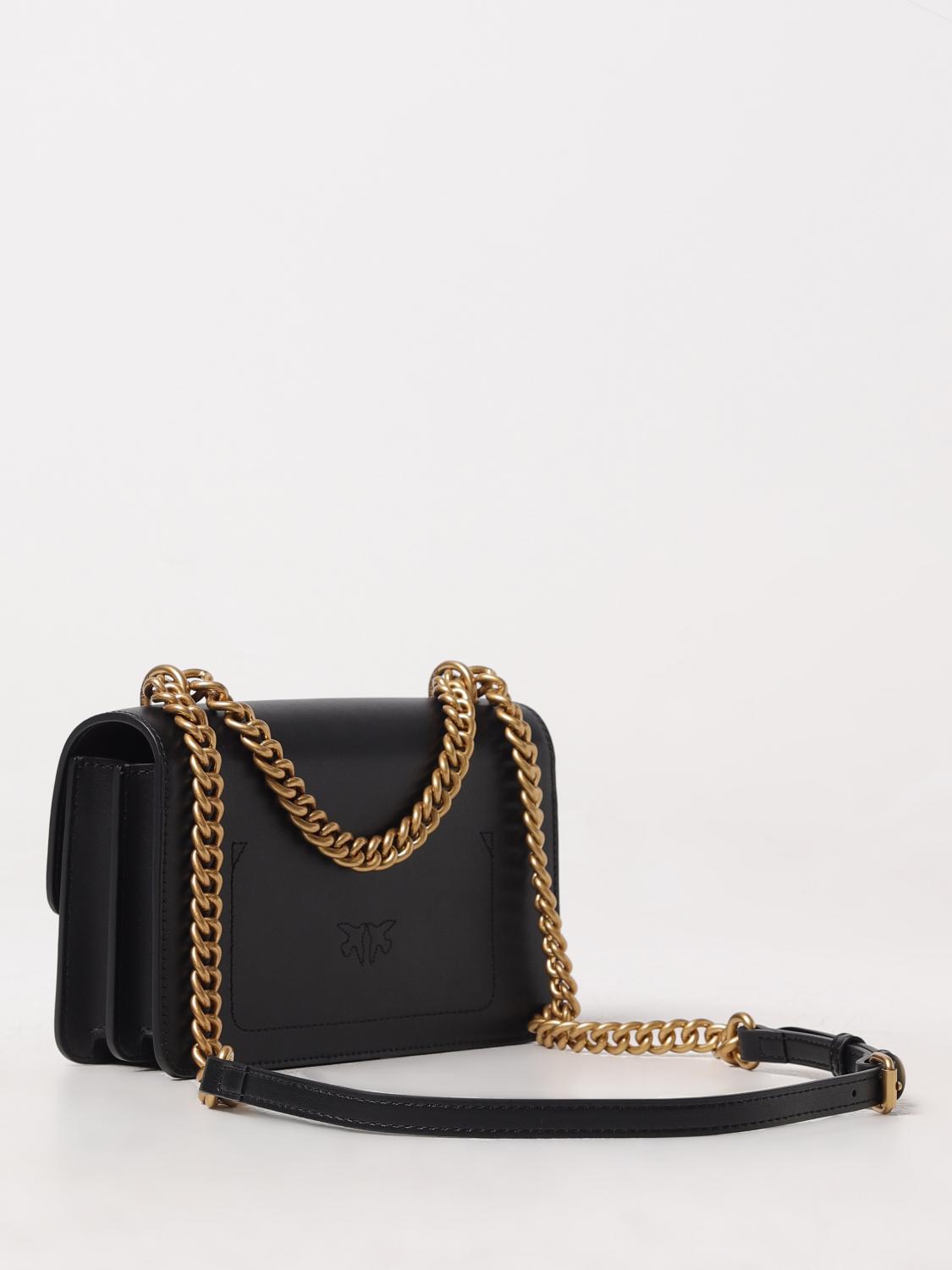 PINKO BORSA MINI: Borsa Love One Pinko in pelle , Nero 1 - Img 2