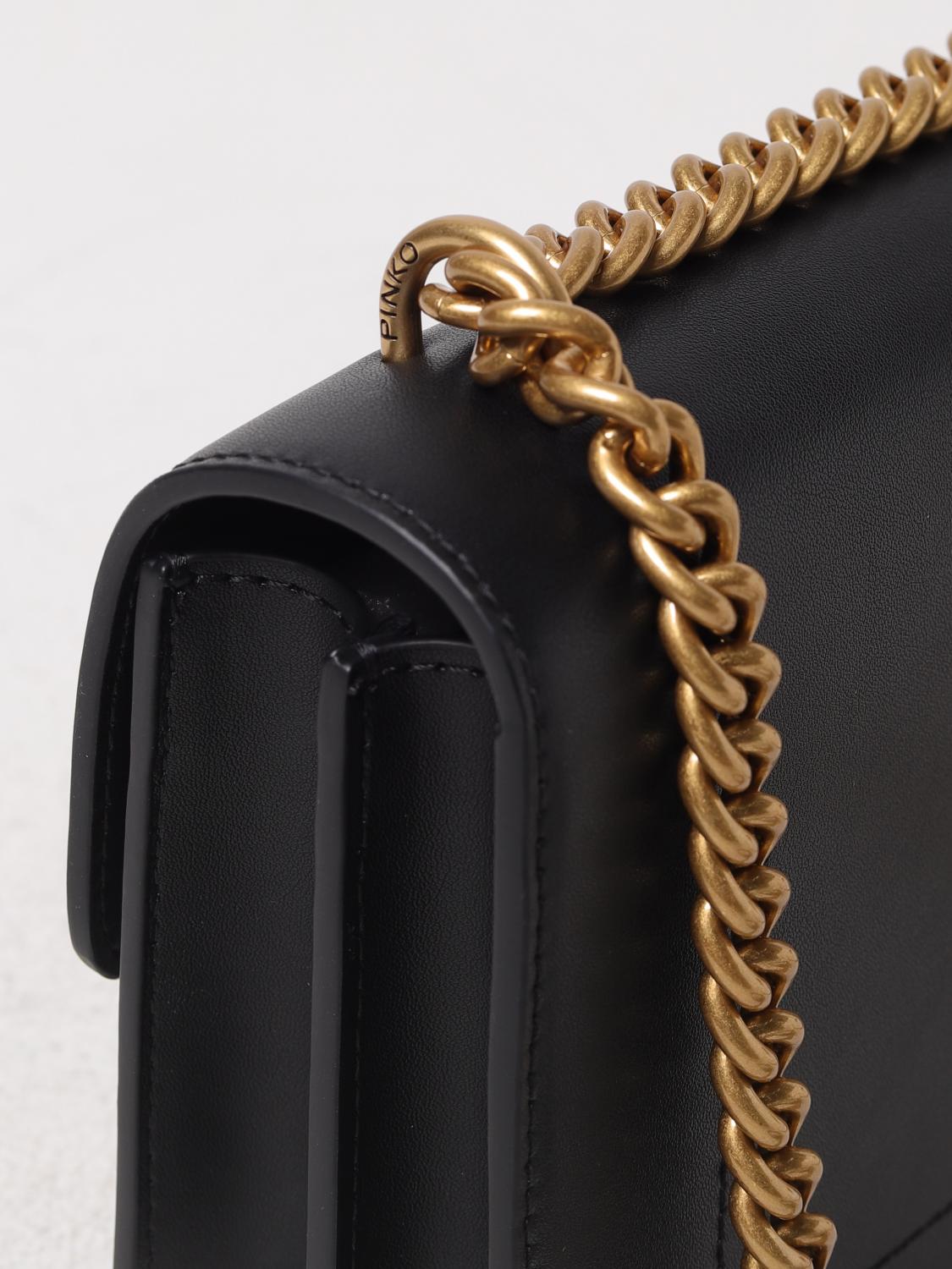 PINKO BORSA MINI: Borsa Love One Pinko in pelle , Nero 1 - Img 3