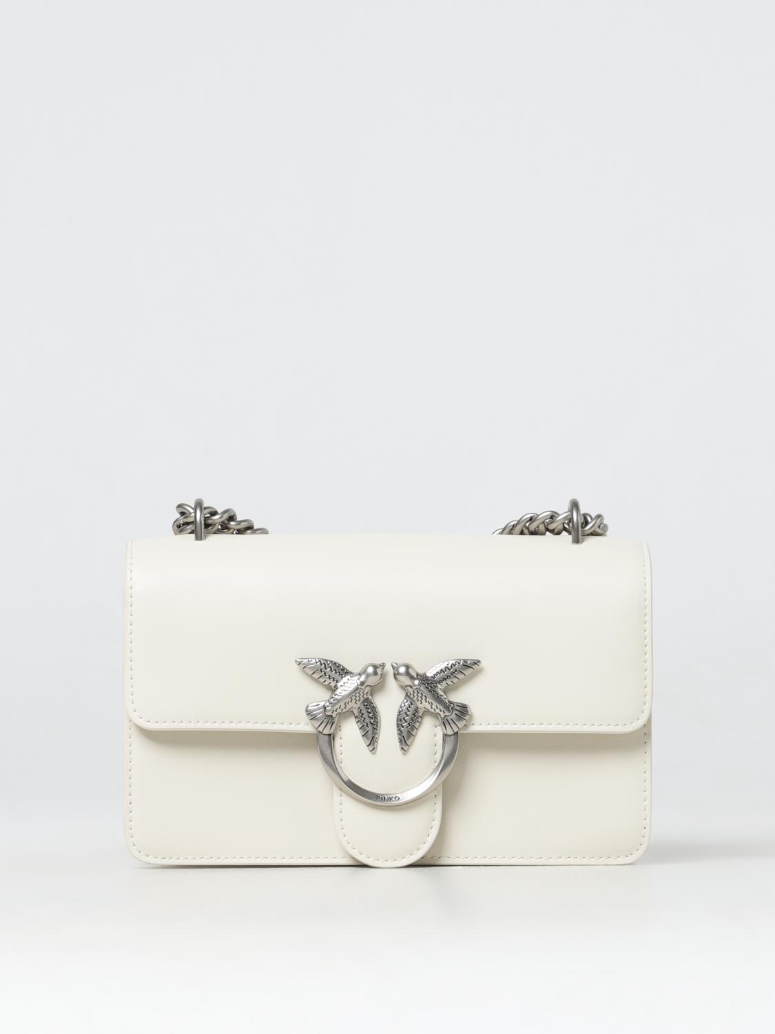 PINKO BORSA MINI: Borsa Love One Pinko in pelle , Bianco 1 - Img 1