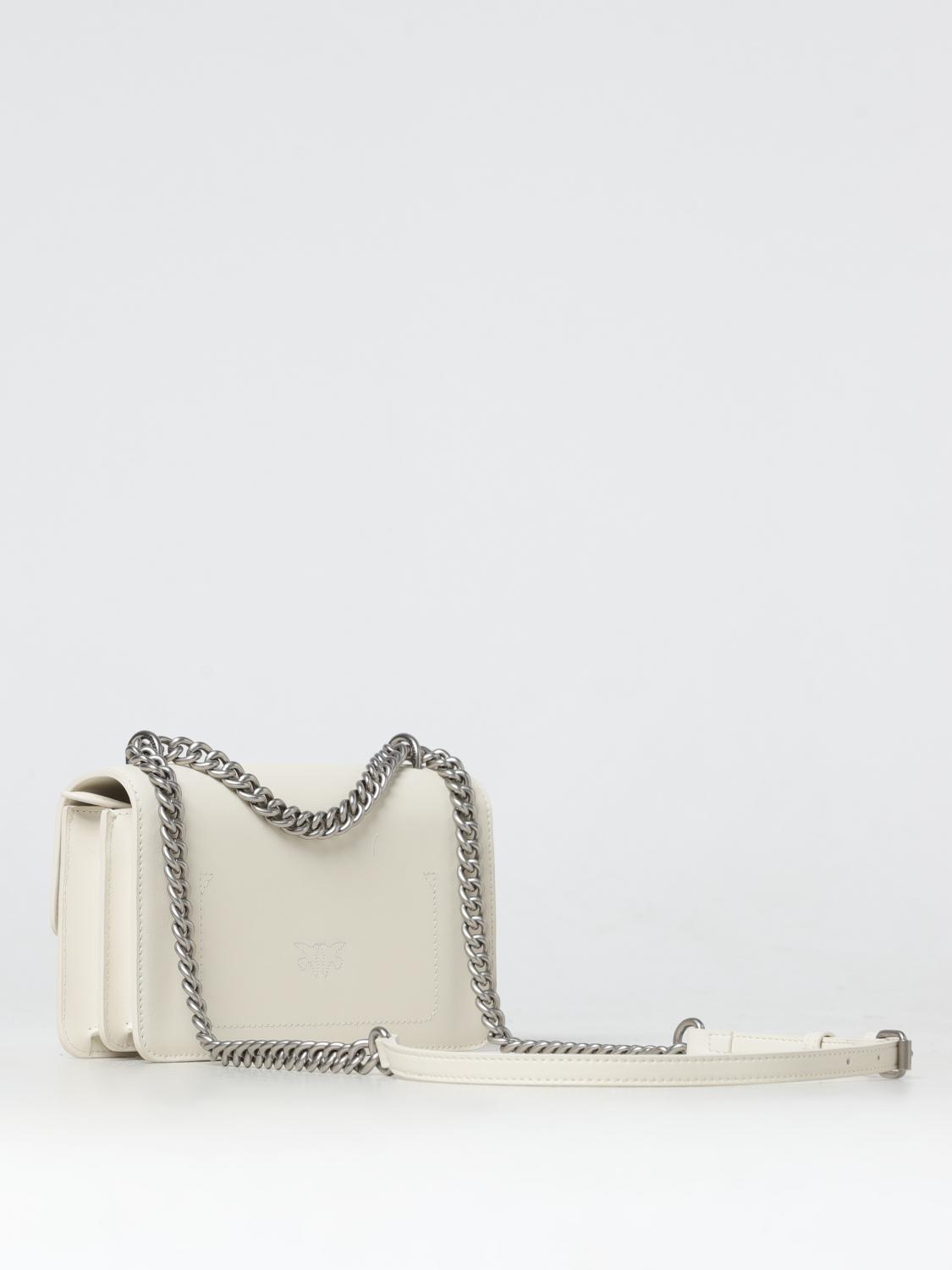 PINKO BORSA MINI: Borsa Love One Pinko in pelle , Bianco 1 - Img 2