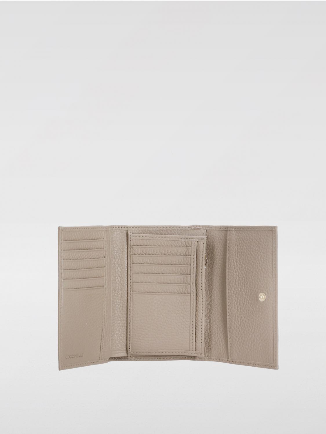 COCCINELLE CARTERA: Cartera de piel granulada Coccinelle, Beige - Img 2