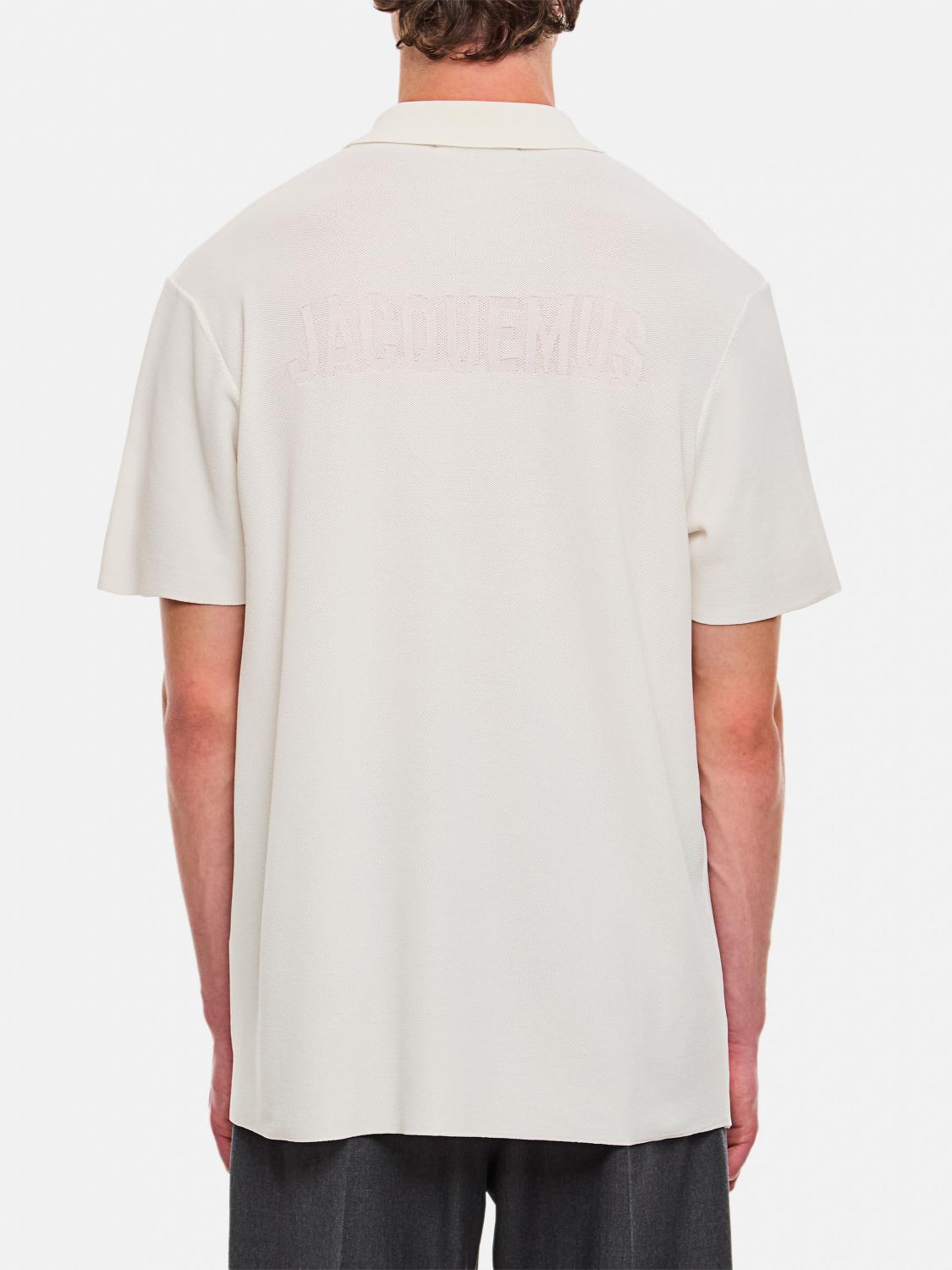 JACQUEMUS POLO SHIRT: Polo shirt men Jacquemus, White - Img 3