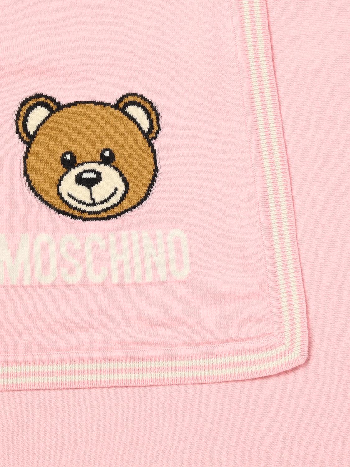 MOSCHINO 담요: 담요 남아 Moschino, 핑크 - Img 2