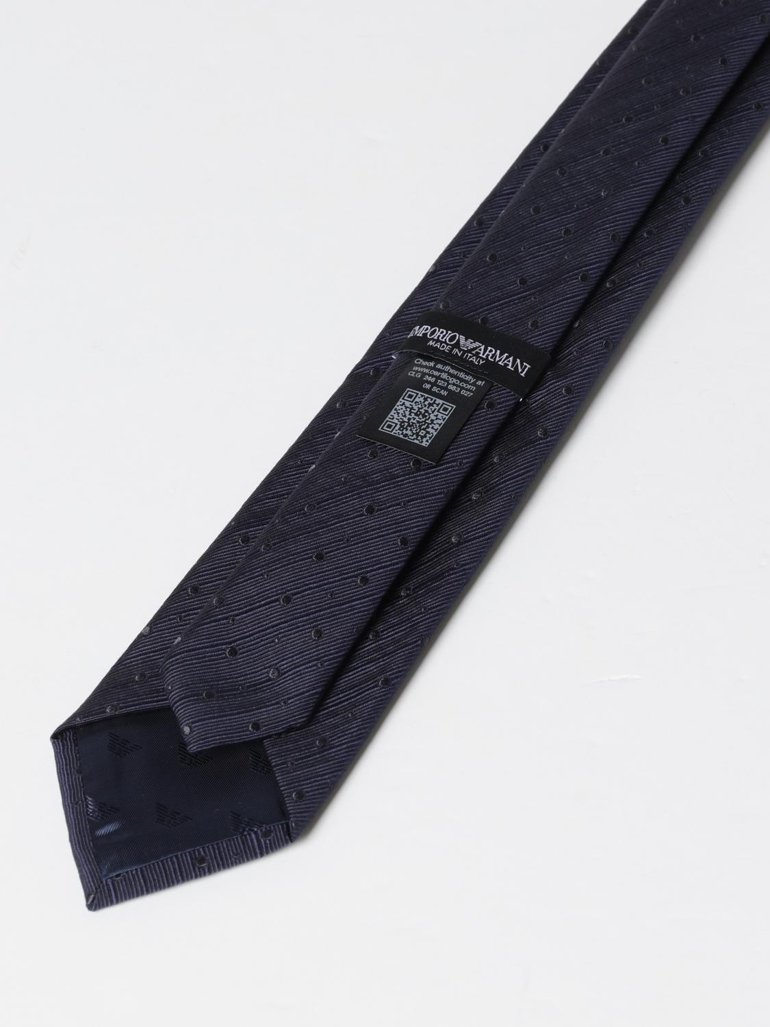 EMPORIO ARMANI CRAVATTA: Cravatta Emporio Armani in seta e cotone con pois jacquard , Avion - Img 2