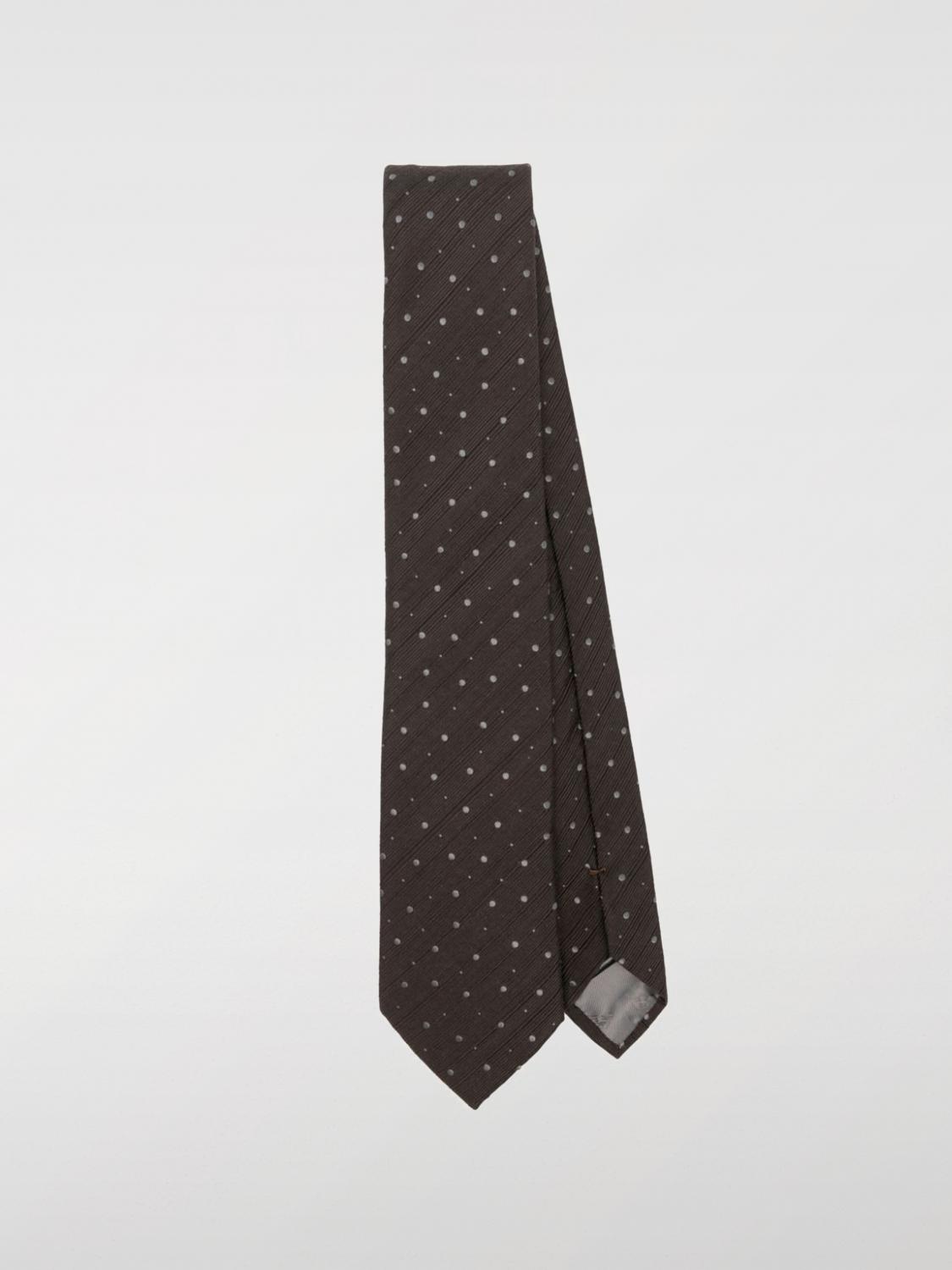 EMPORIO ARMANI TIE: Tie men Emporio Armani, Brown - Img 1