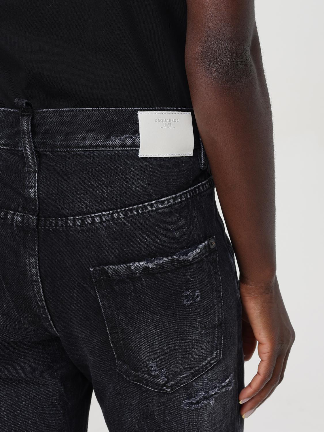 DSQUARED2 JEANS: Jeans Dsquared2 in denim used , Nero - Img 3