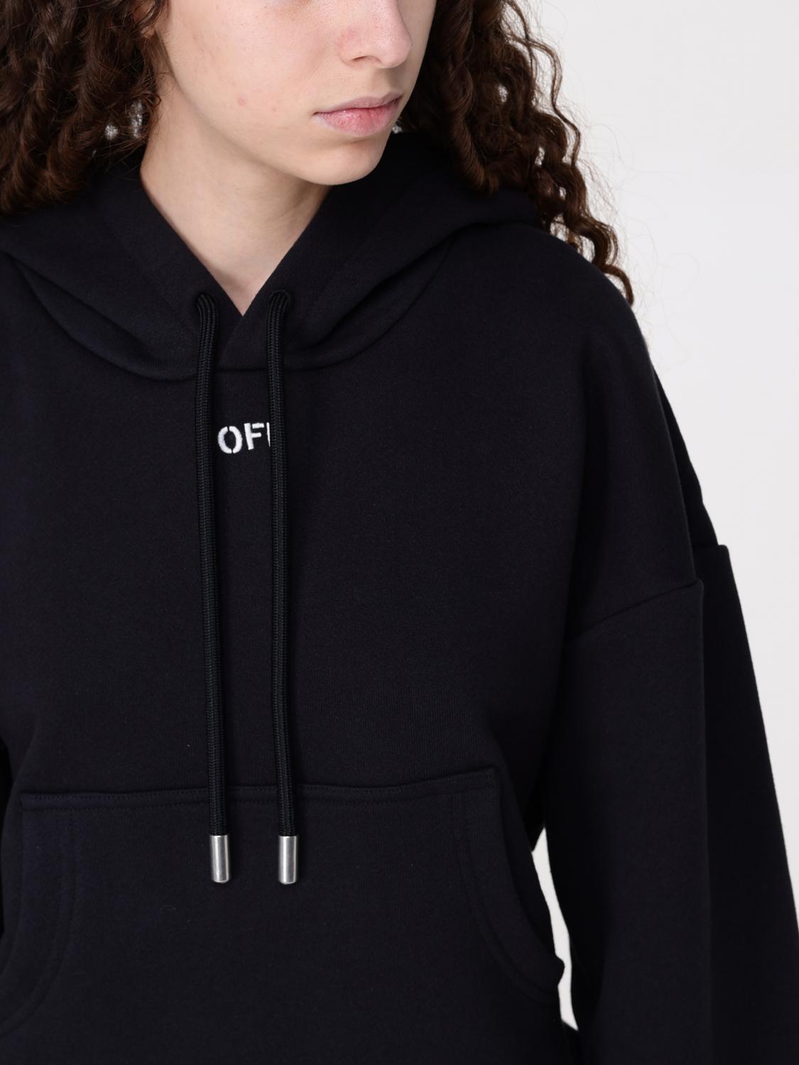 OFF-WHITE 卫衣: 毛衣 女士 Off-white, 黑色 - Img 4