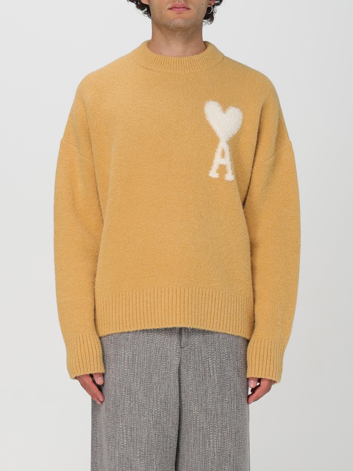 AMI PARIS JUMPER: Cardigan men Ami Paris, Yellow - Img 1